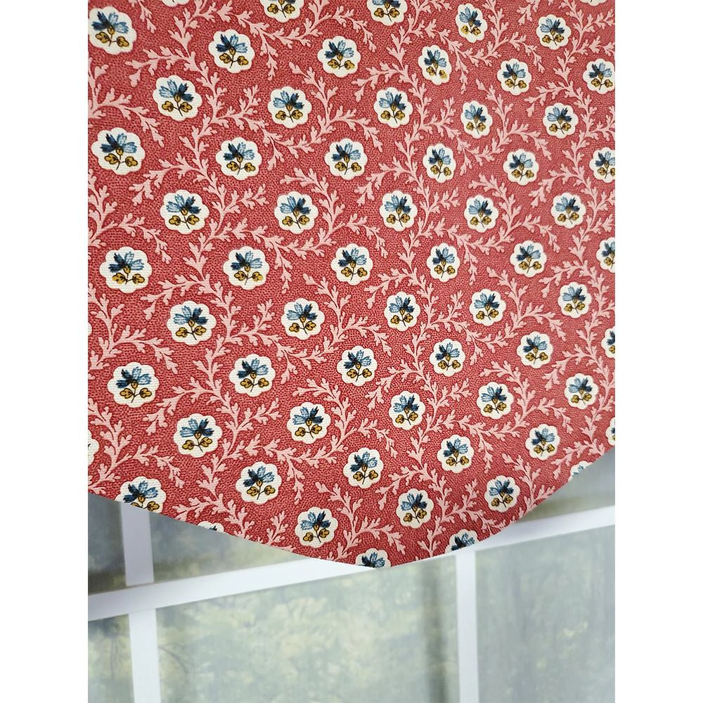 RLF Home Athima Provence Mini Flower Bouquets Lining Effortless Installation Elegant Window Valance 50" x 15" Red