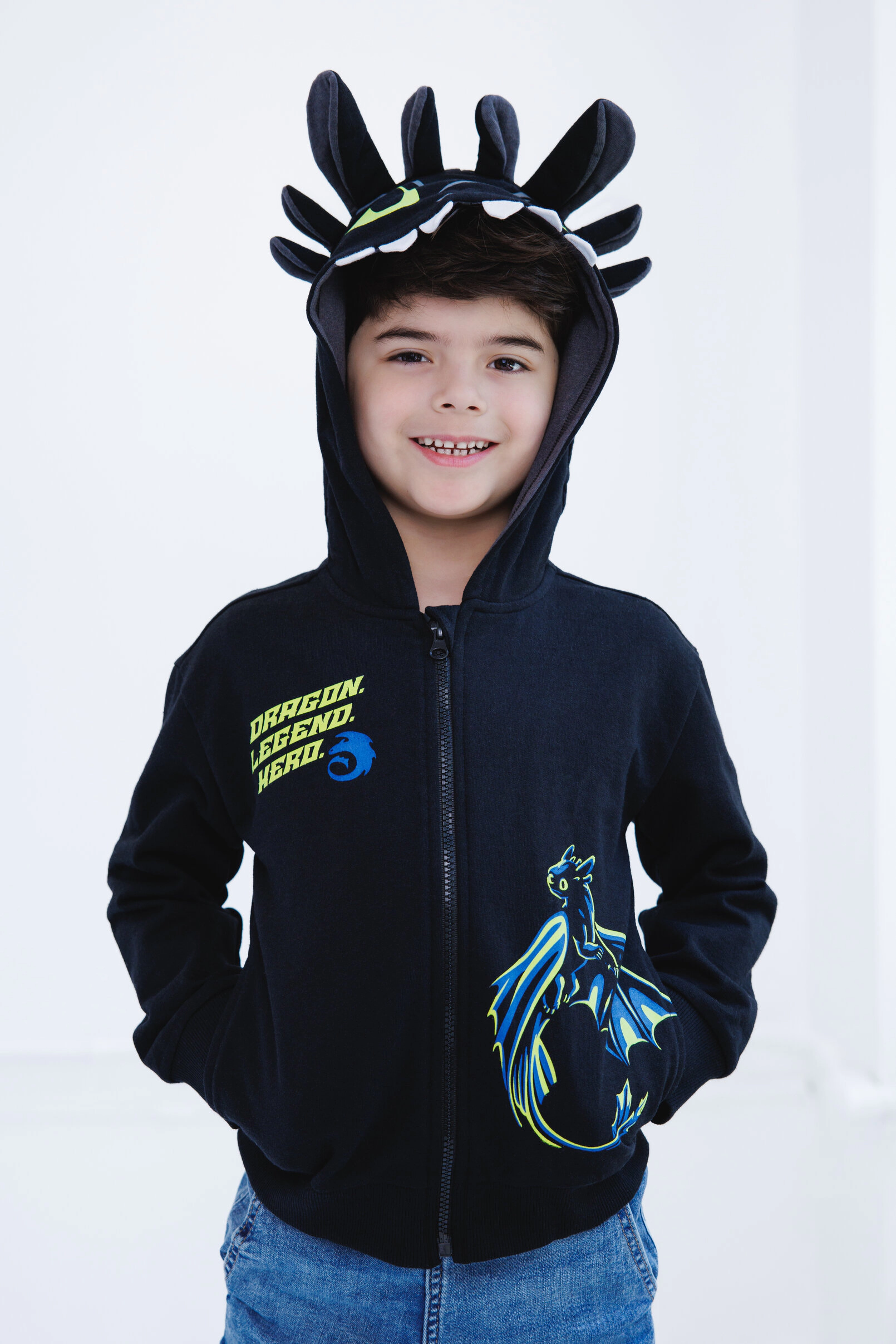 DreamWorks How to Train Your Dragon Toothless Cosplay Fleece Zip-Up Hoodie