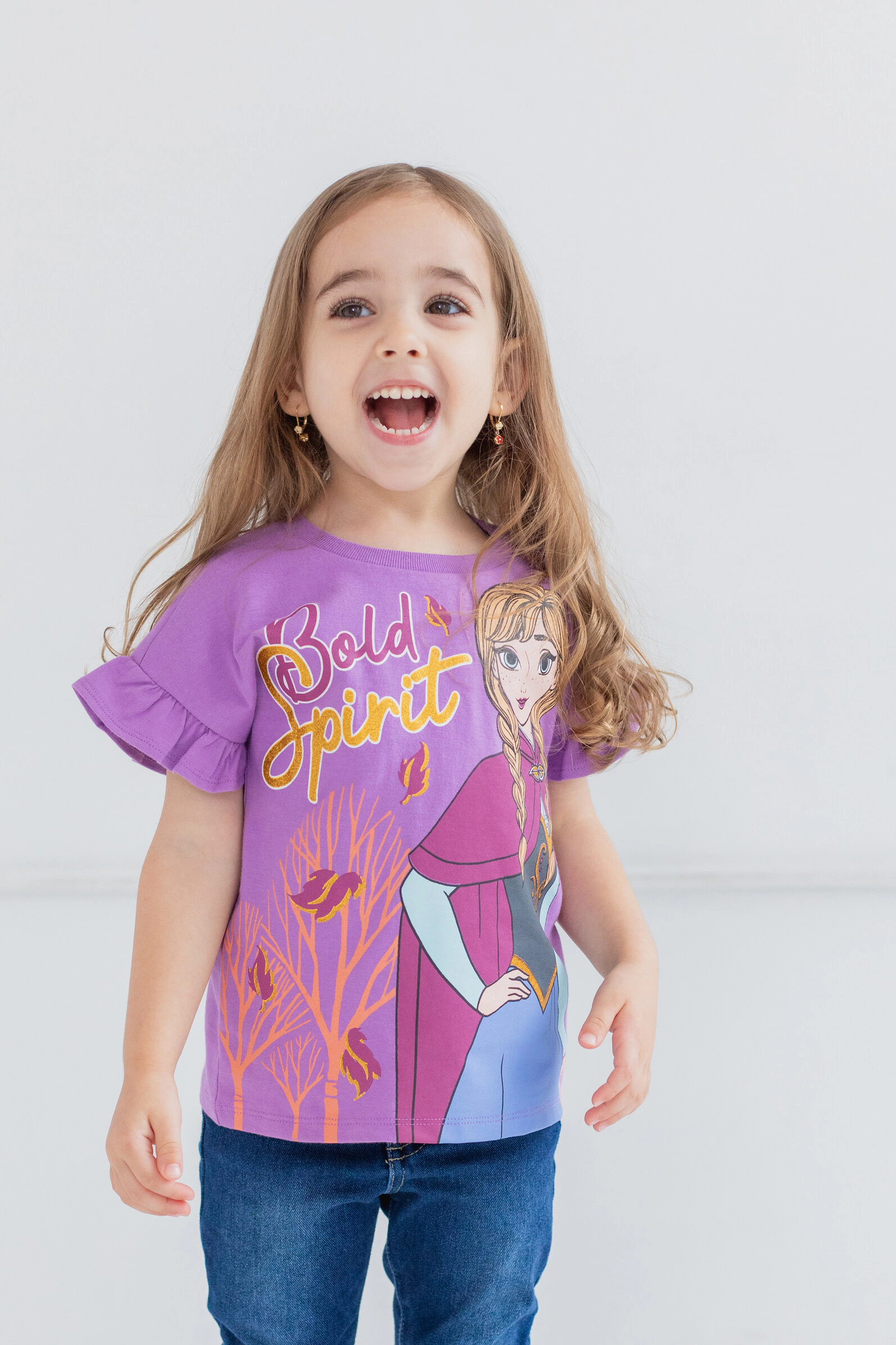 Disney Frozen Girls' 3-Pack Glitter T-Shirts