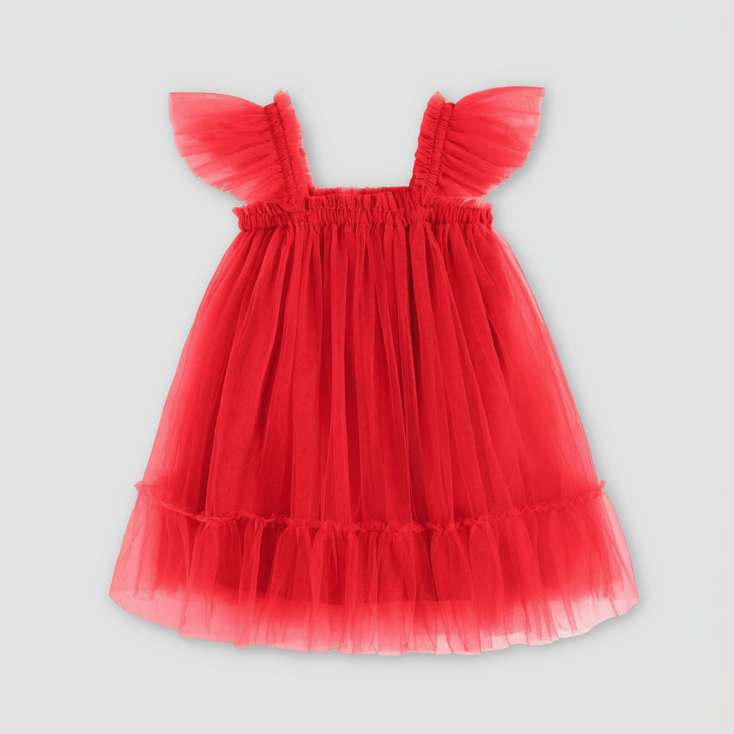 Arshiner Tutu Dress For Girl'ss Layered Tulle Ruffle Dresses First Birthdaypink