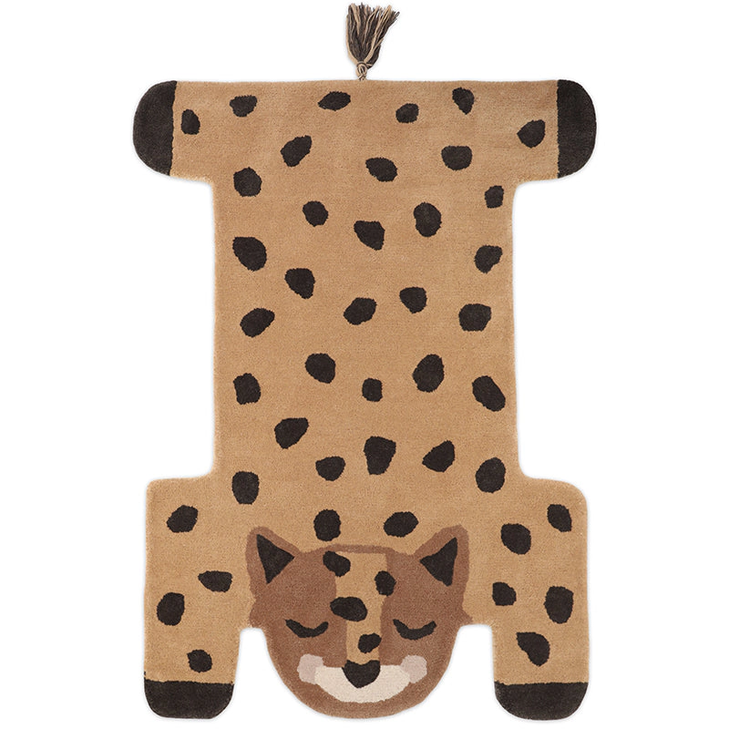 Nattiot Hand Tufted Wool Leopard Print Kid'S Bedroom Rug - Kumako
