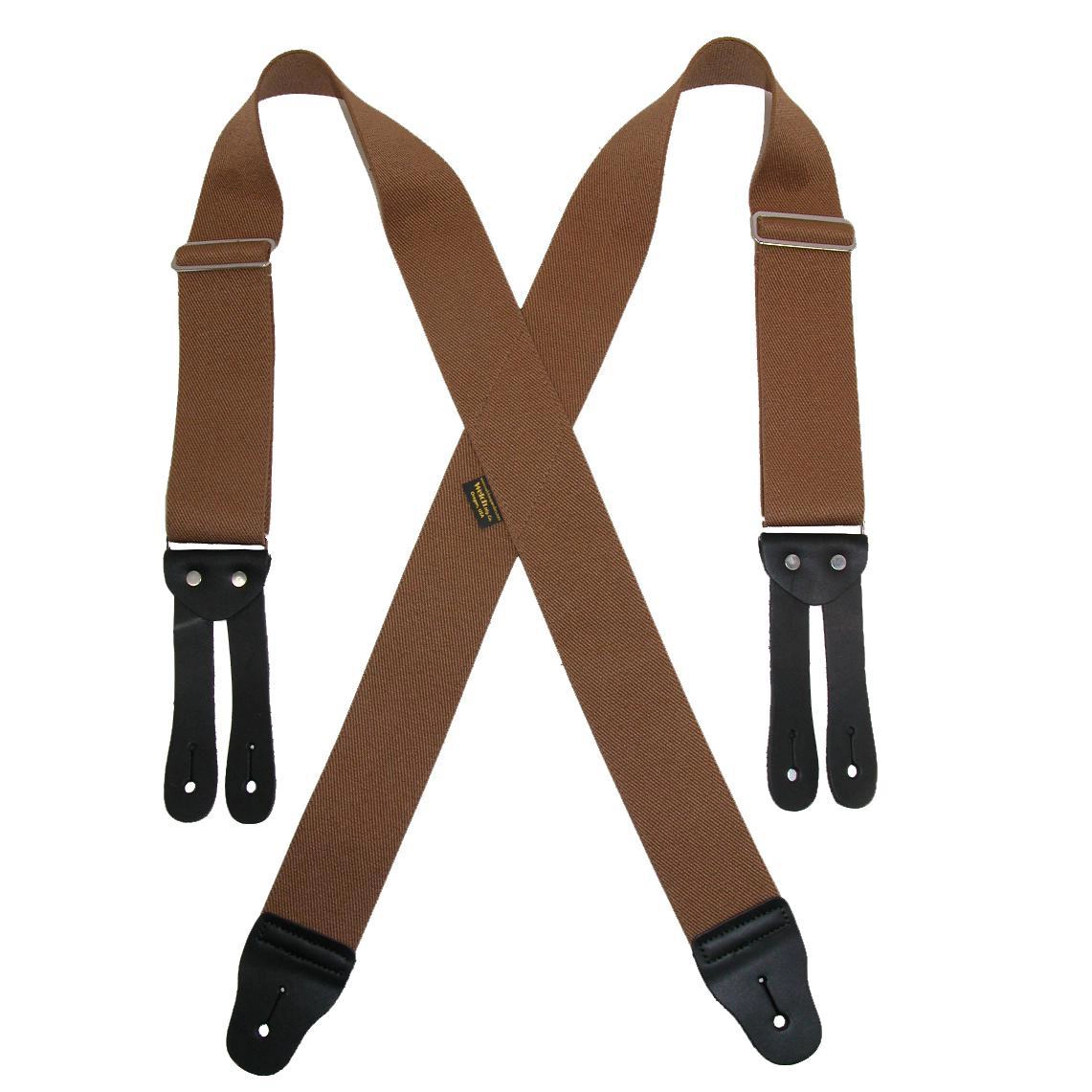 Welch Men's Elastic Button End Work Suspenders