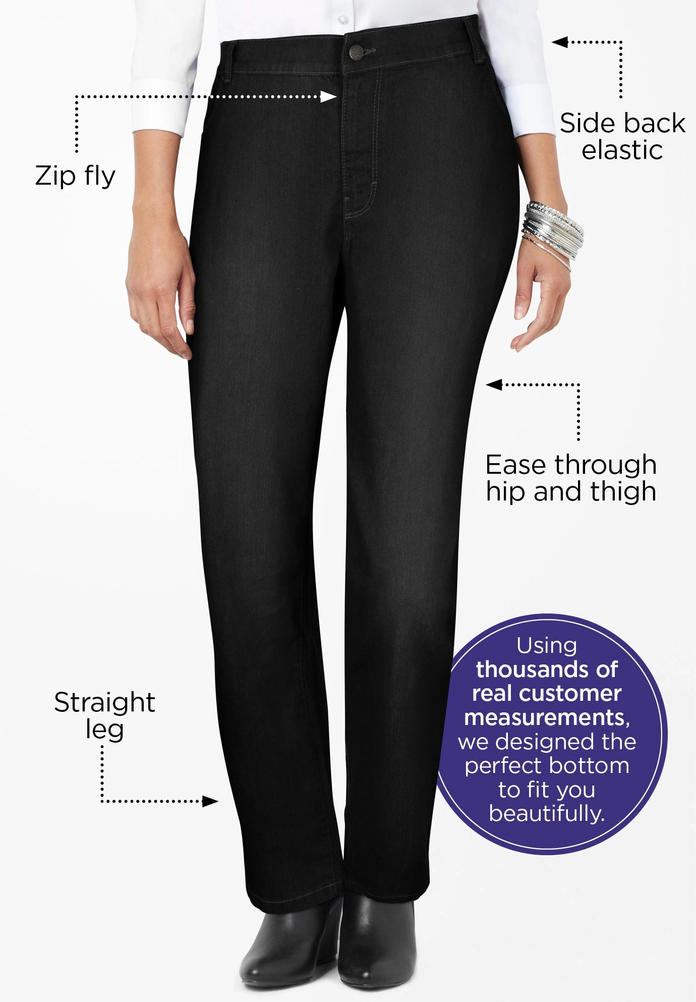 Catherines Women's Plus Right Fit Moderately Curvy Jean