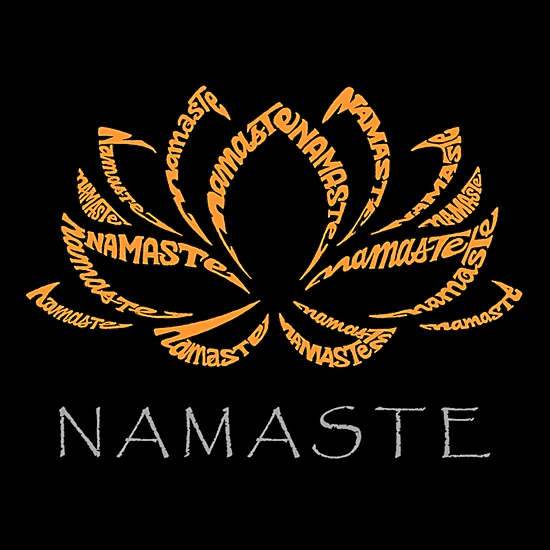 LA Pop Art Namaste - Women's Word Art Hooded Sweatshirt