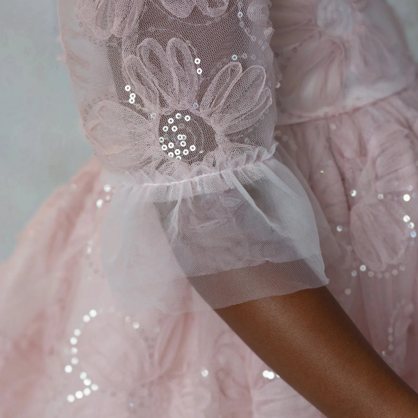 Faeella Girls Blush Petal Music Box Dress