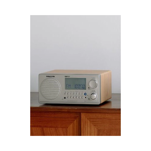 SANGEAN WR-2 Walnut Wooden Cabinet AM/FM-RBDS Radio with Bluetooth and USB