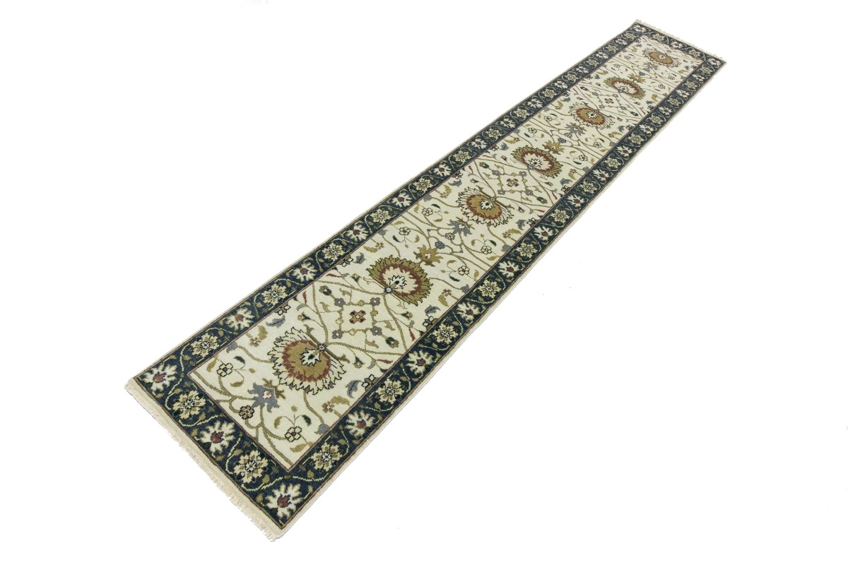 Magic Rugs Cream Floral Osh Chobi 2'6X14 Peshawar Oriental Runner Rug