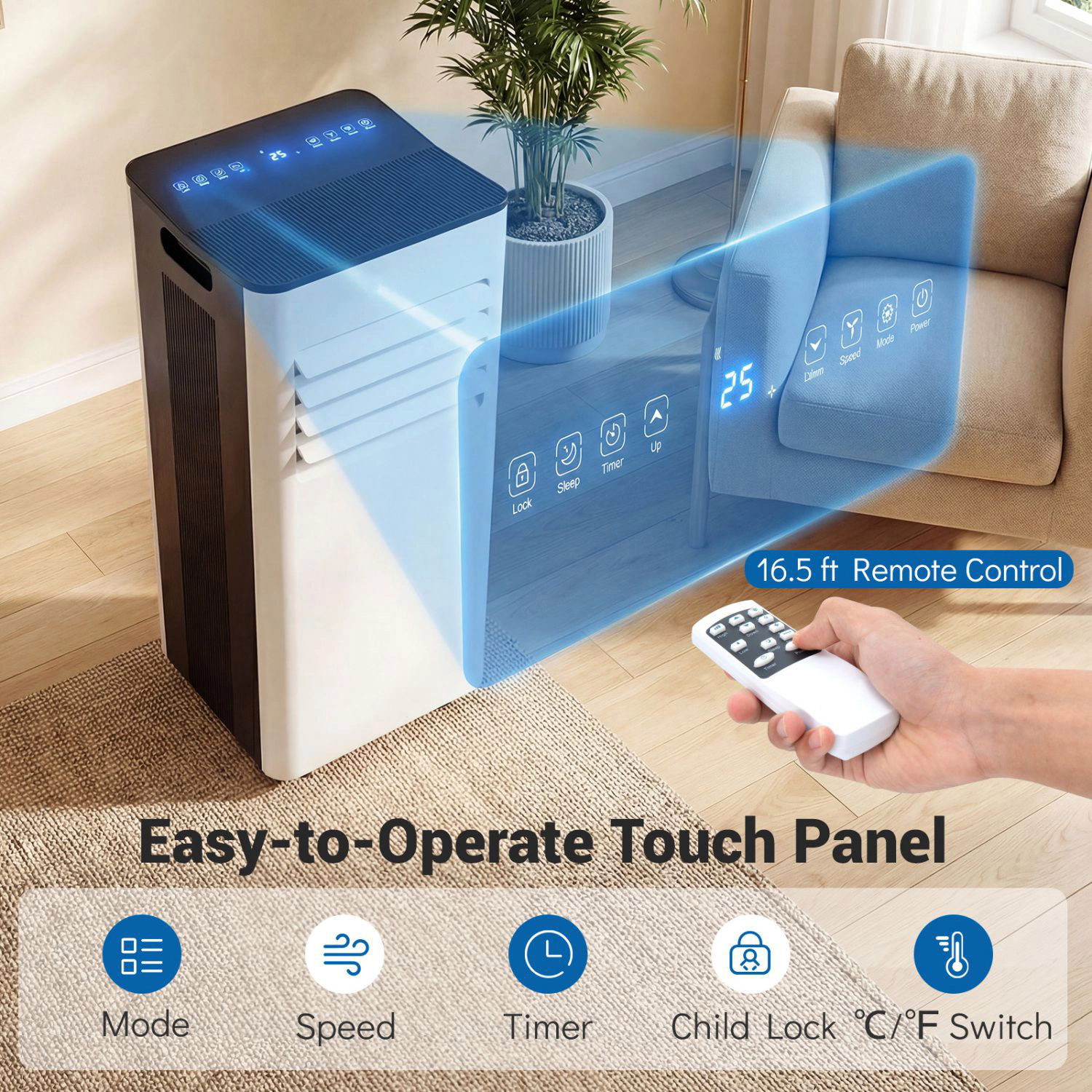 SlickBlue Unisex Portable 8000 BTU Air Conditioner
