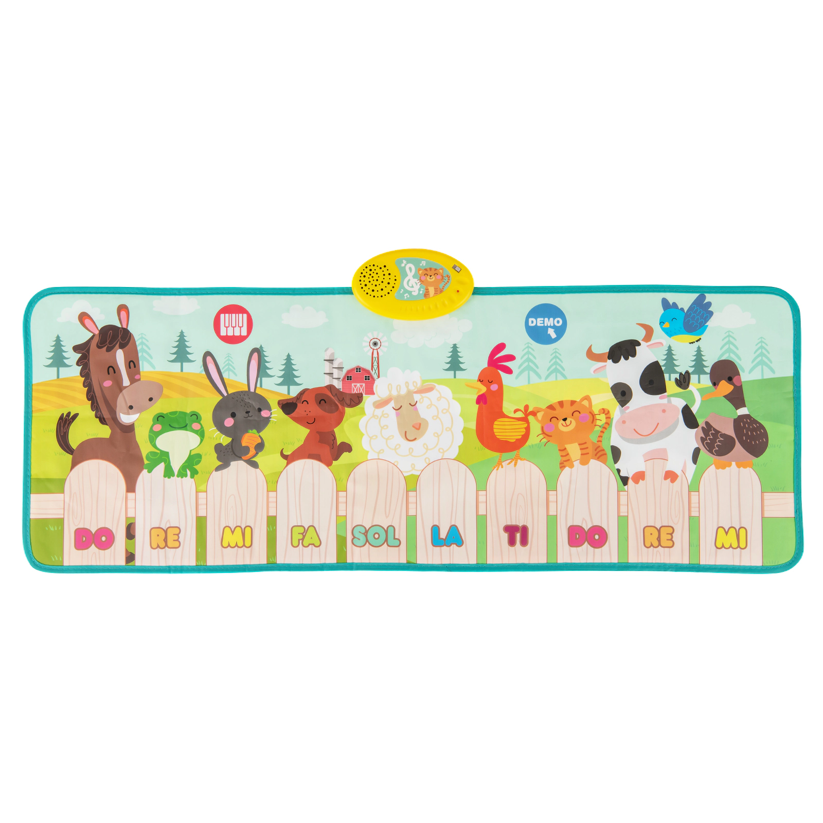 SUGIFT Kids Multicolor Animal Farm Musical Piano Mat with 10 Animal Sounds 37.5-in W 14-in D Ages 3+