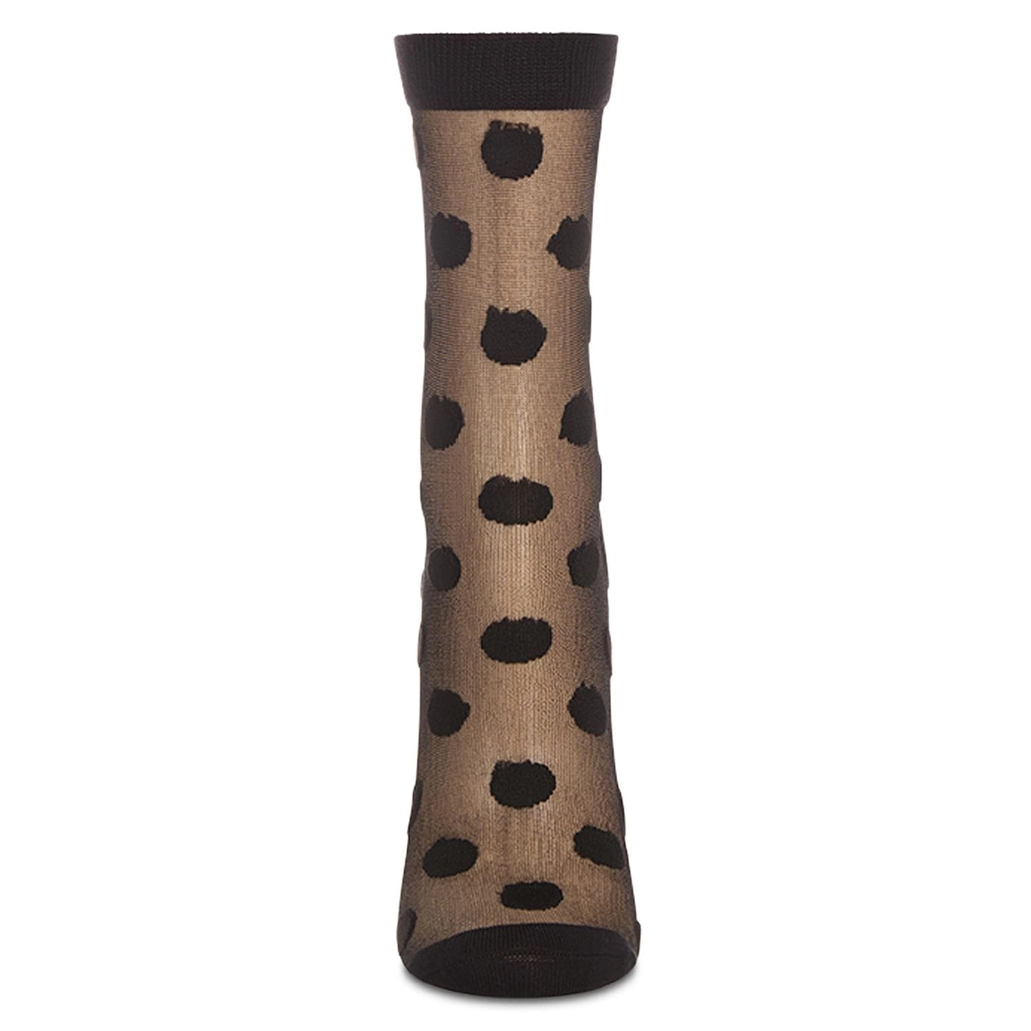 MeMoi Women's Polka Dot Sheer Crew Socks