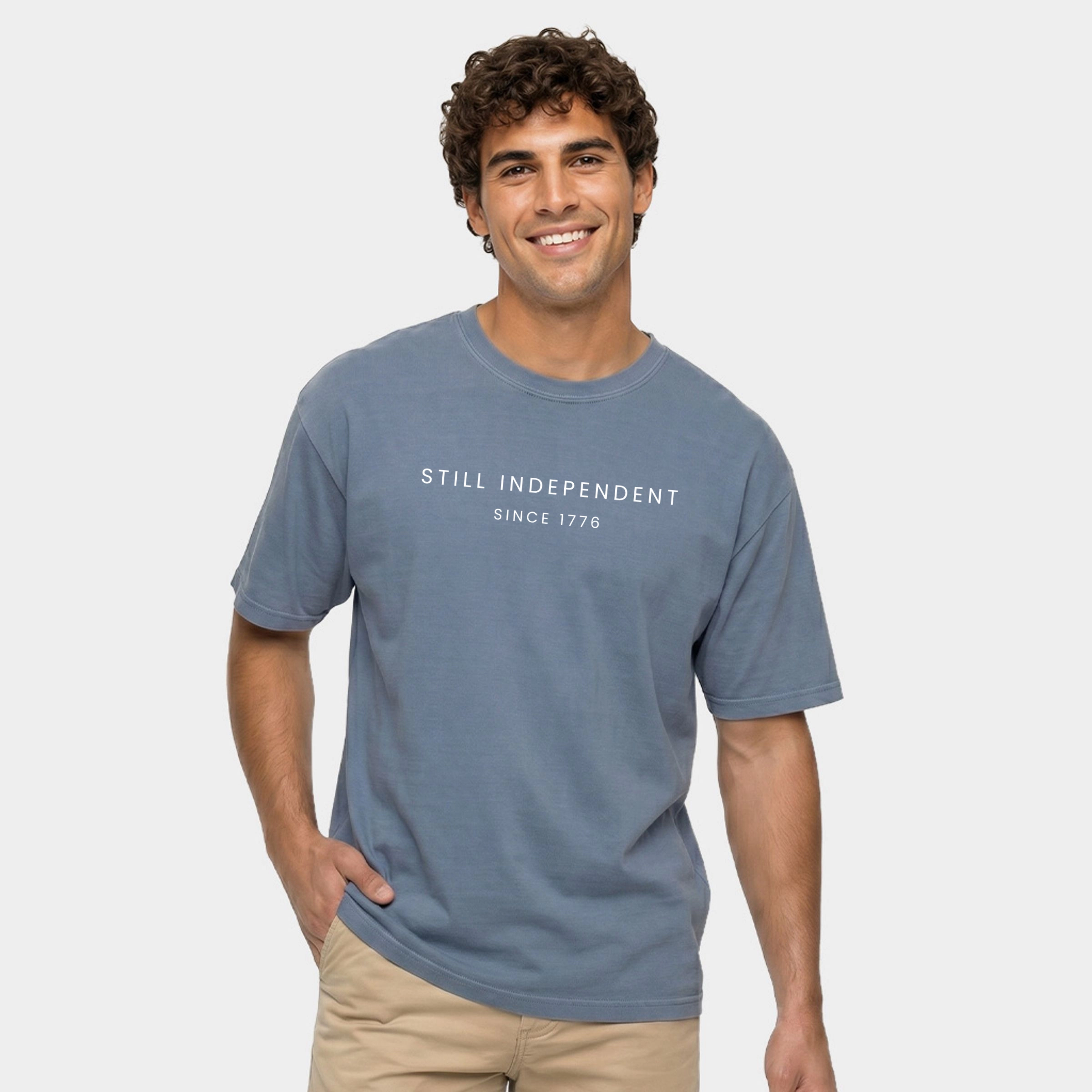 Simply Sage Market - Men's Garment Dyed Graphic T-Shirt Still Independent Since 1776