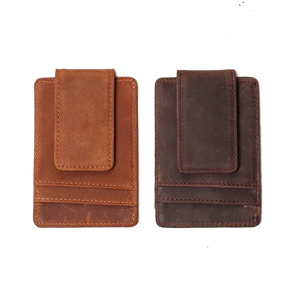 Steel Horse Leather Unisex The Walden | Handmade Front Pocket Wallet with Money Clip