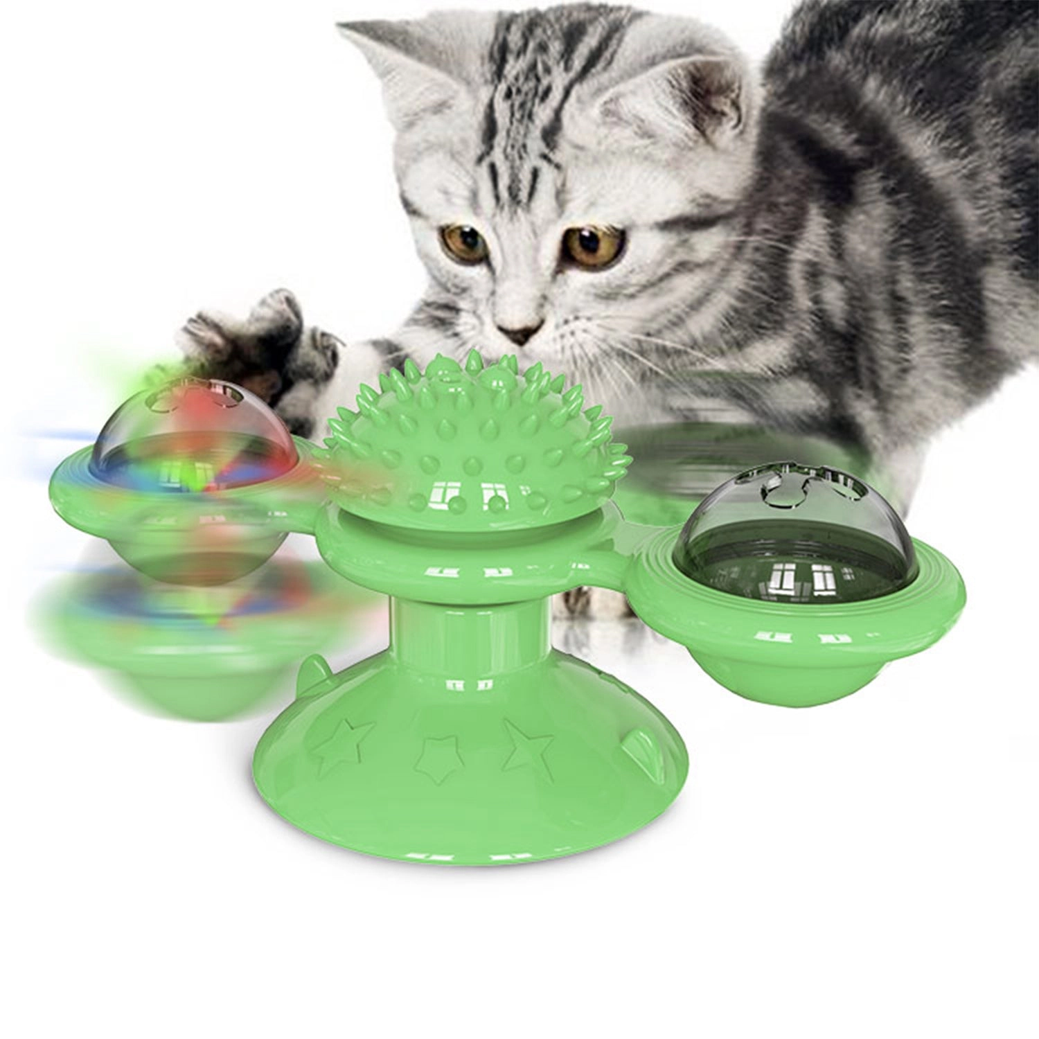 GBruno Interactive Windmill Cat Toy With Catnip Ball