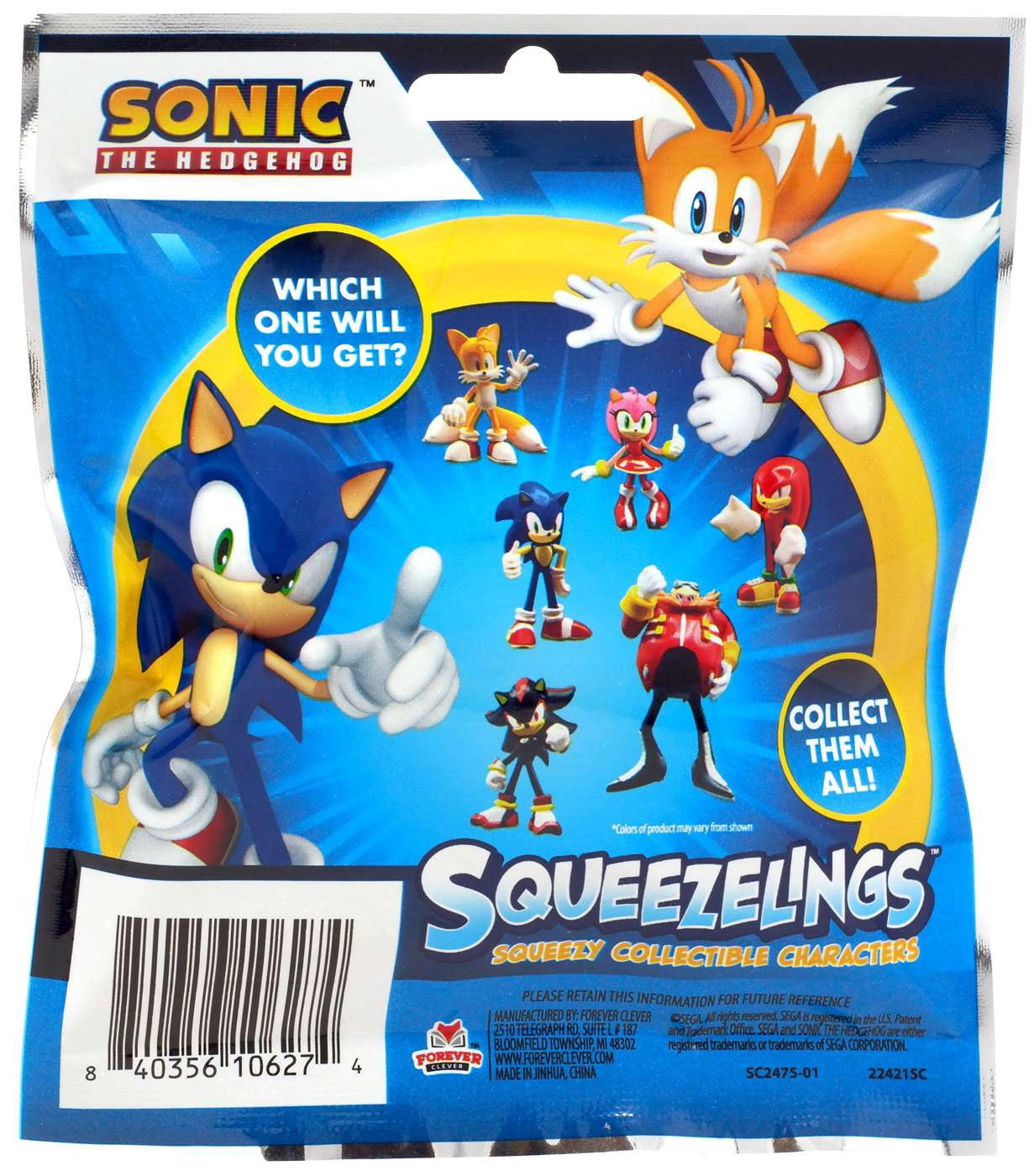 Sonic the Hedgehog Squeezelings Mystery Pack (1 RANDOM Figure!)
