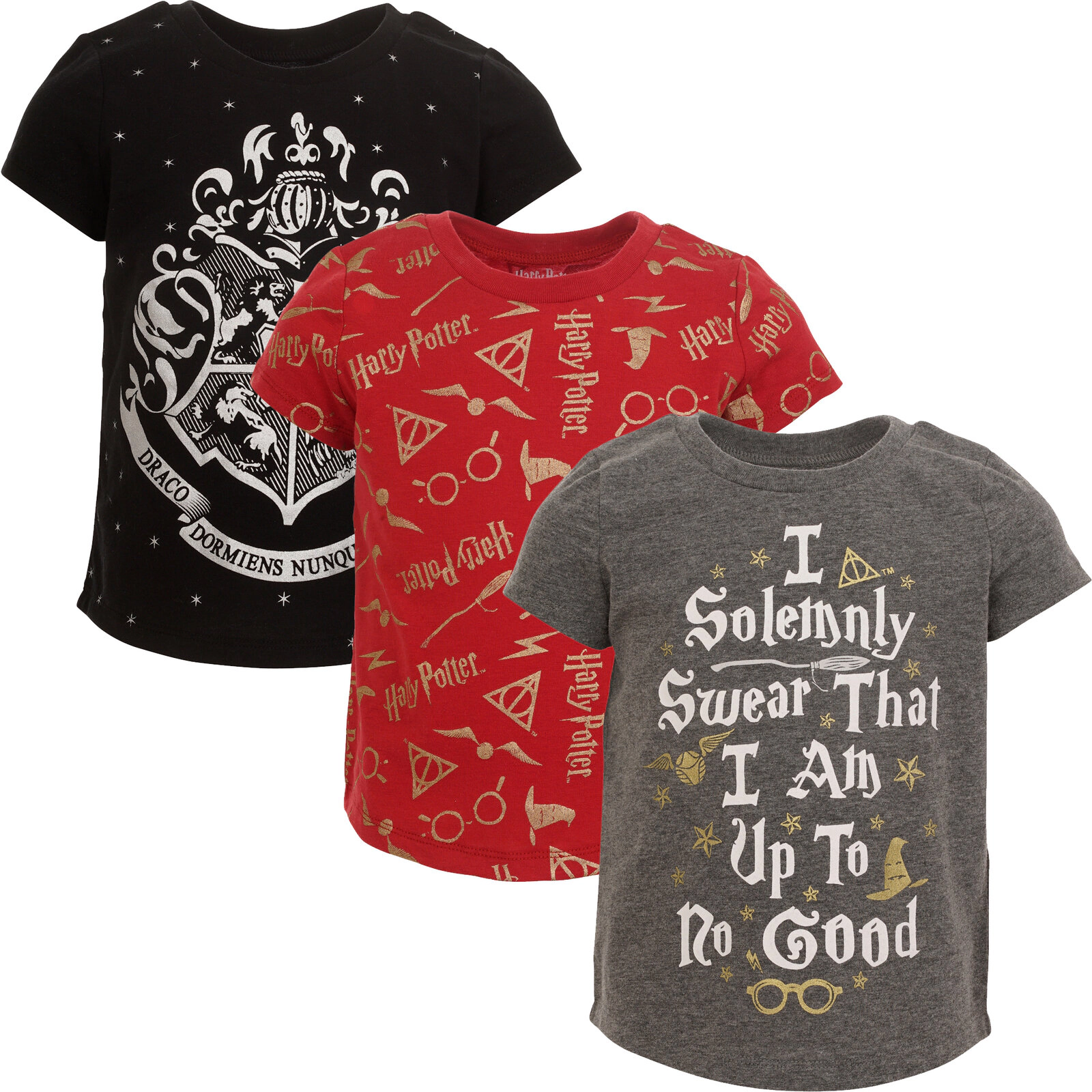 Harry Potter Girls' 3 Pack Logo T-Shirt