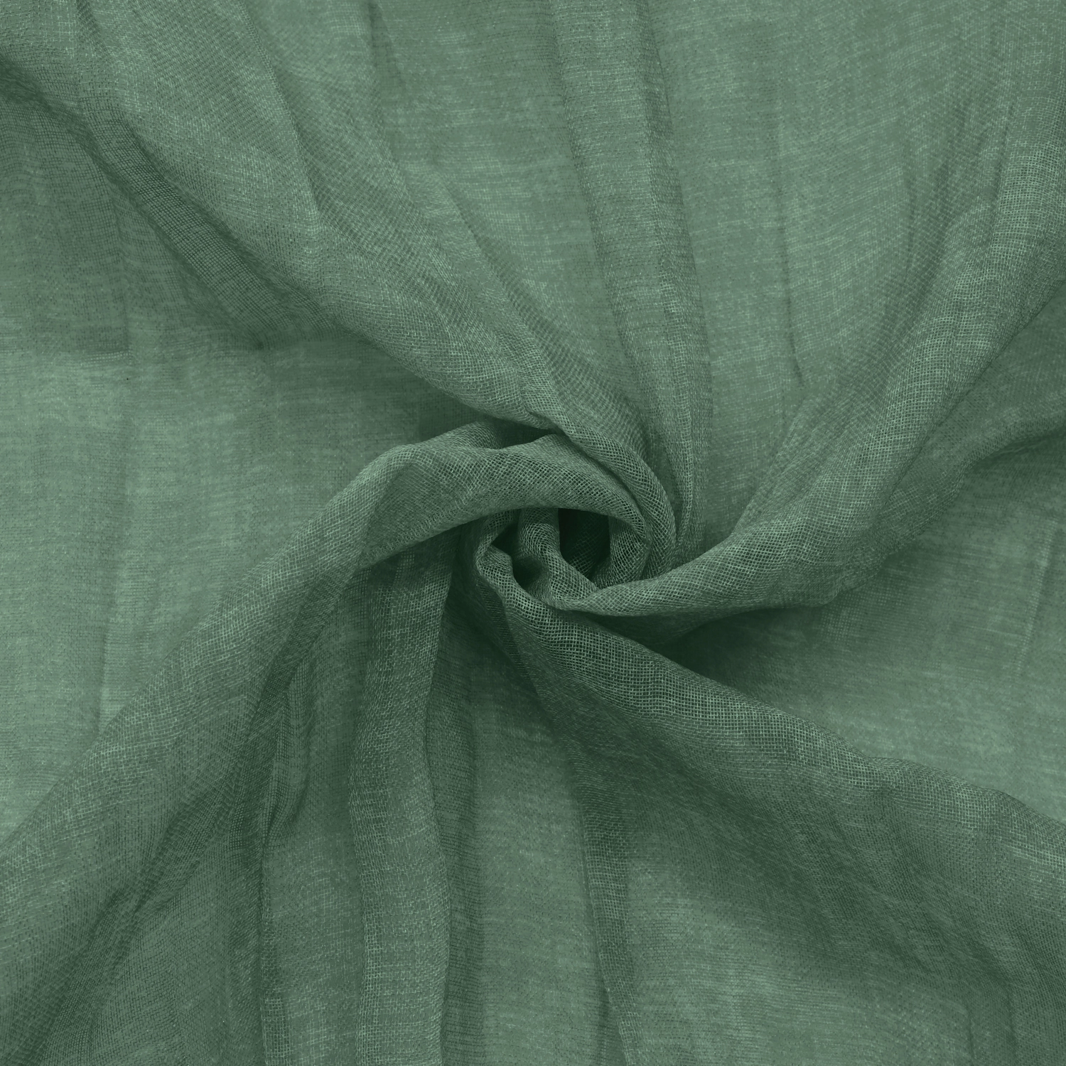 Habitat 100% Polyester Paloma Sheer Broomstick Crushed Solid Dual Header Curtain Panel 52" x 108" Sage
