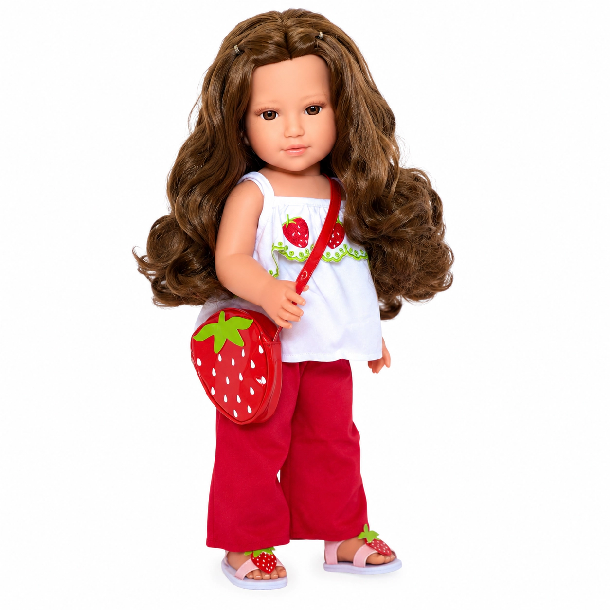 Kennedy and Friends Girl Doll Lorelei 18-Inch Doll with Long Curly Brown Hair and Stunning Brown Eyes