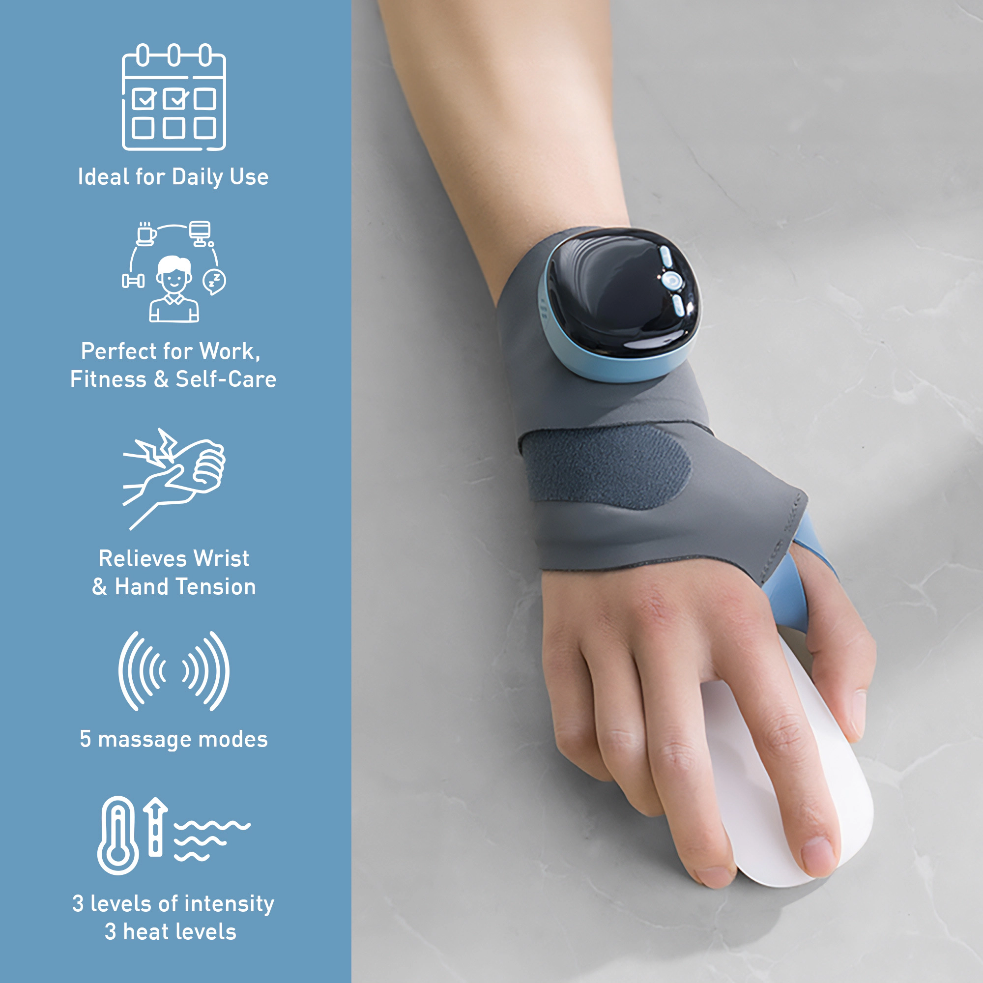 Pursonic Unisex Electric Massager Wrist Guard – Relax & Revitalize Your Wrists!
