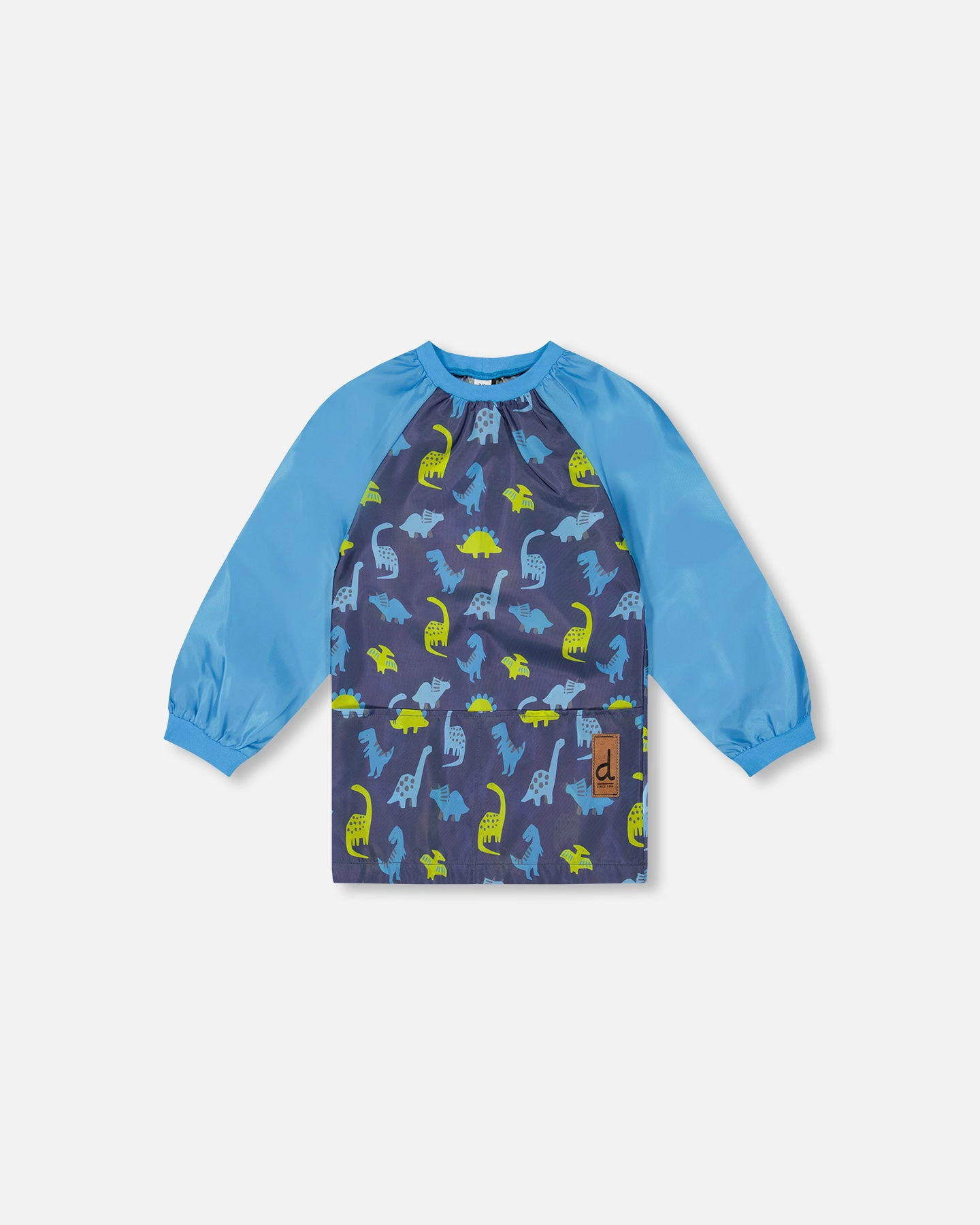 Deux par Deux Boys Water-Resistant Raglan Sleeve Dinosaur Print Apron