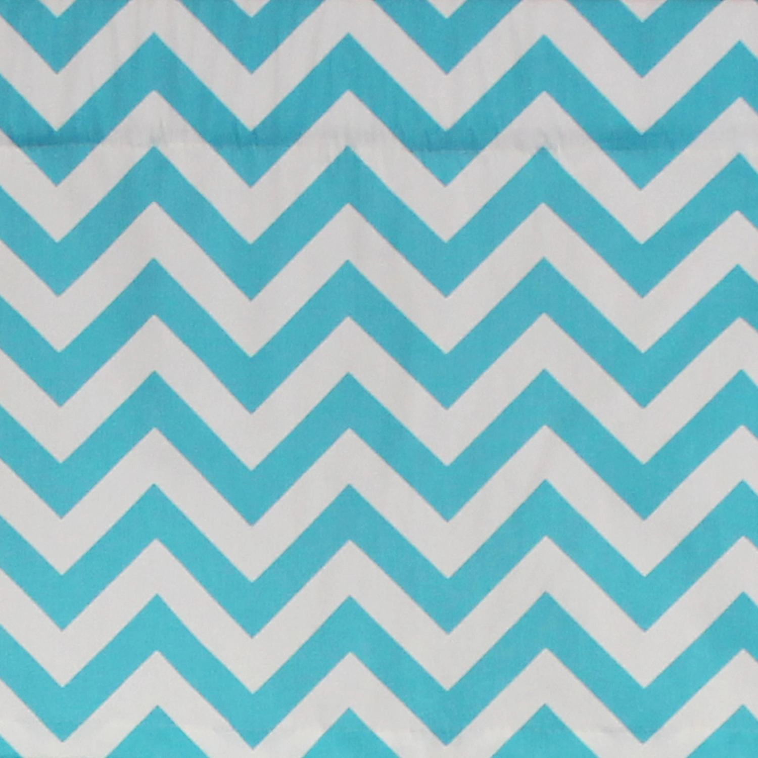 RLF Home Zig-Zag Tailored 100% Cotton with Fully Lined 3" Rod Pocket Valnance for Windows 50" x 14" Ocean Blue