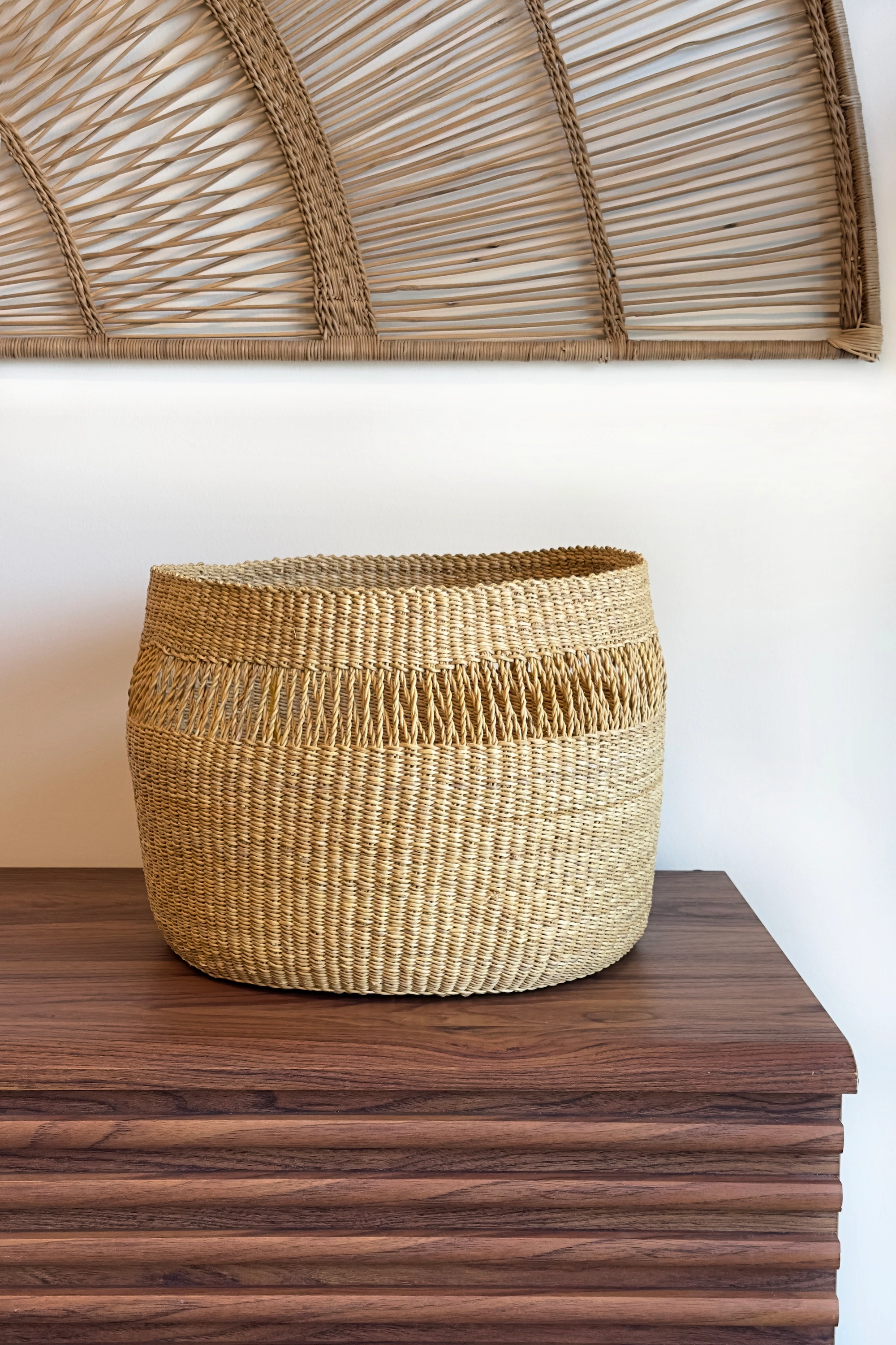 Mbare Mixed Weave Planter Basket