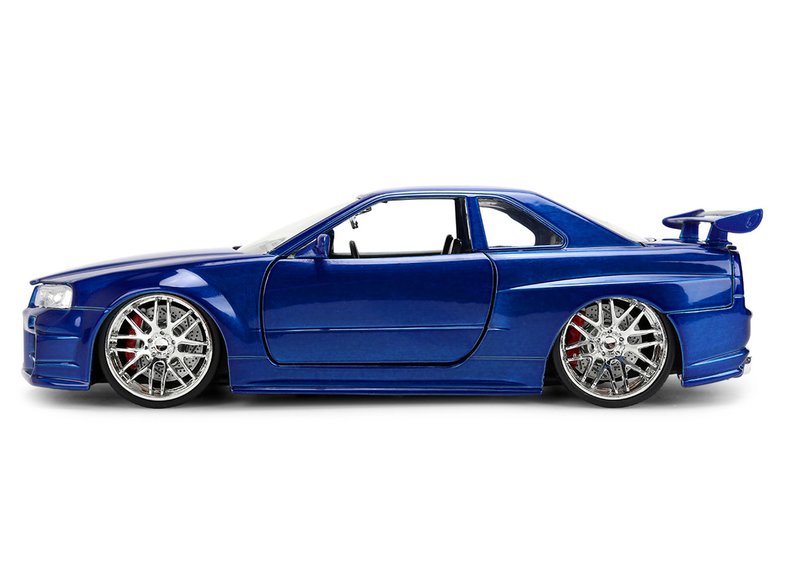 Jada Brian's Nissan Skyline GT-R (R34) RHD (Right Hand Drive) Blue Color Brush Finish 25 Years of Fast &
