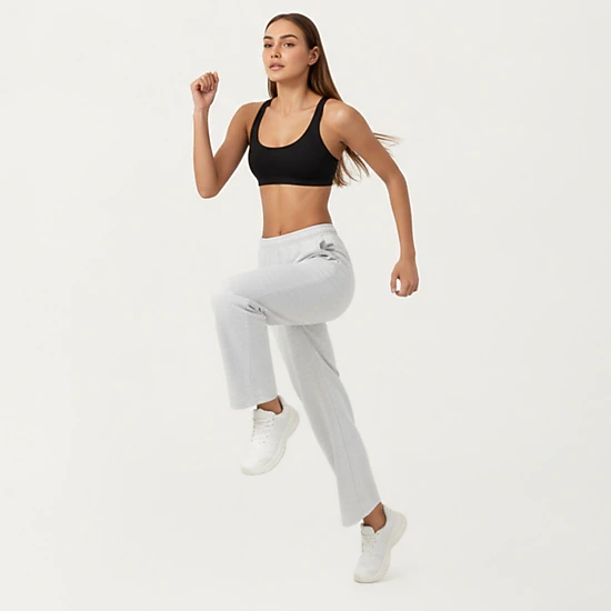 Anna-Kaci Women's High-Waist Relaxed Fit Sweatpants with Elastic Waistband and Side Pockets