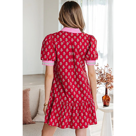 Threaded Pear Women's Amina Bubble Sleeve Mini Dress