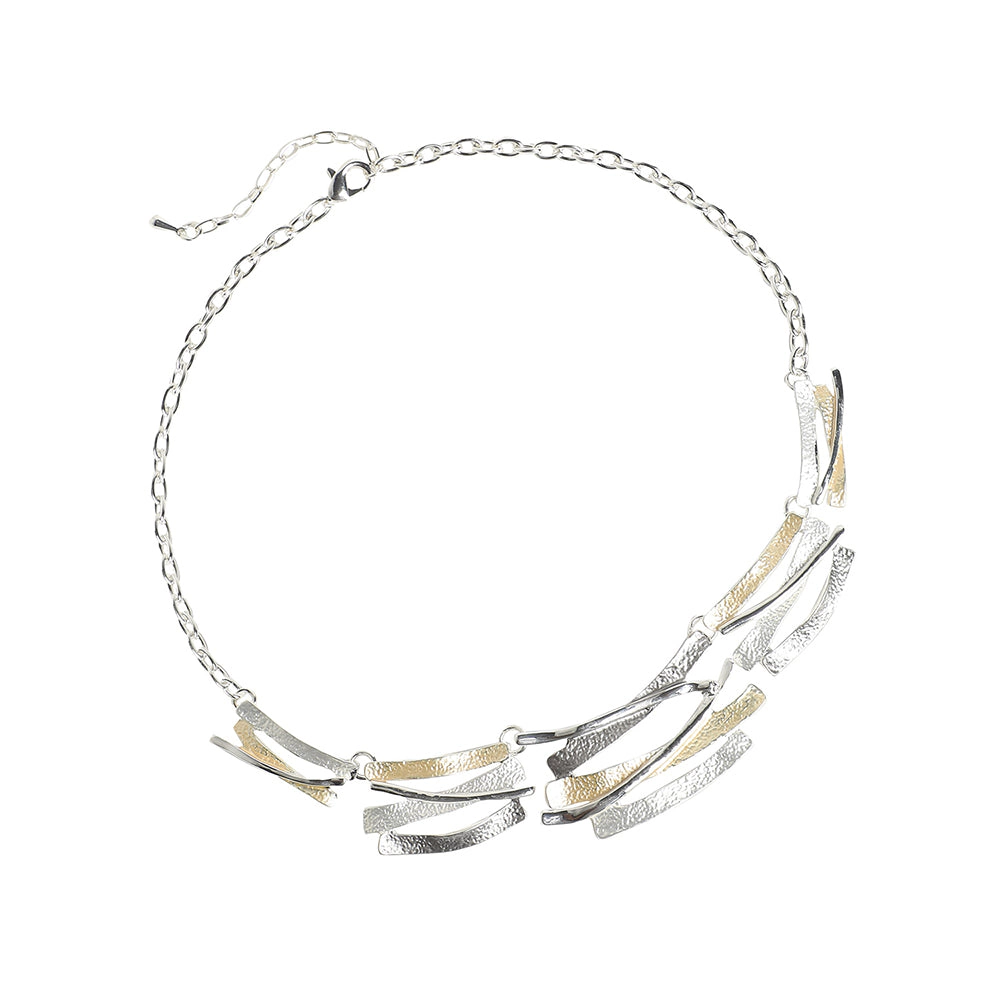 SOHI Women's Champayne Gold Party Collar Neckace