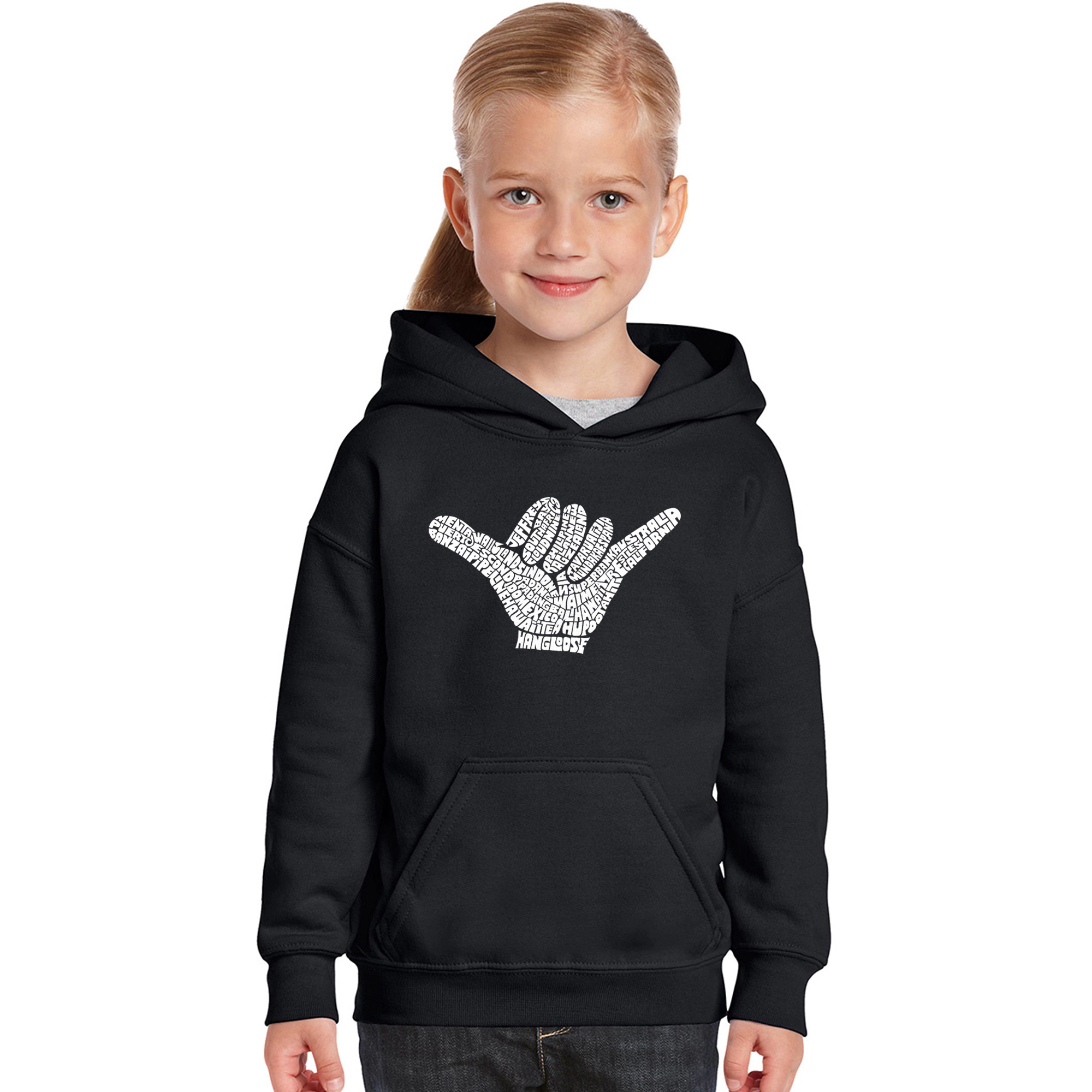 LA Pop Art Girls Word Hoodie - TOP WORLDWIDE SURFING SPOTS