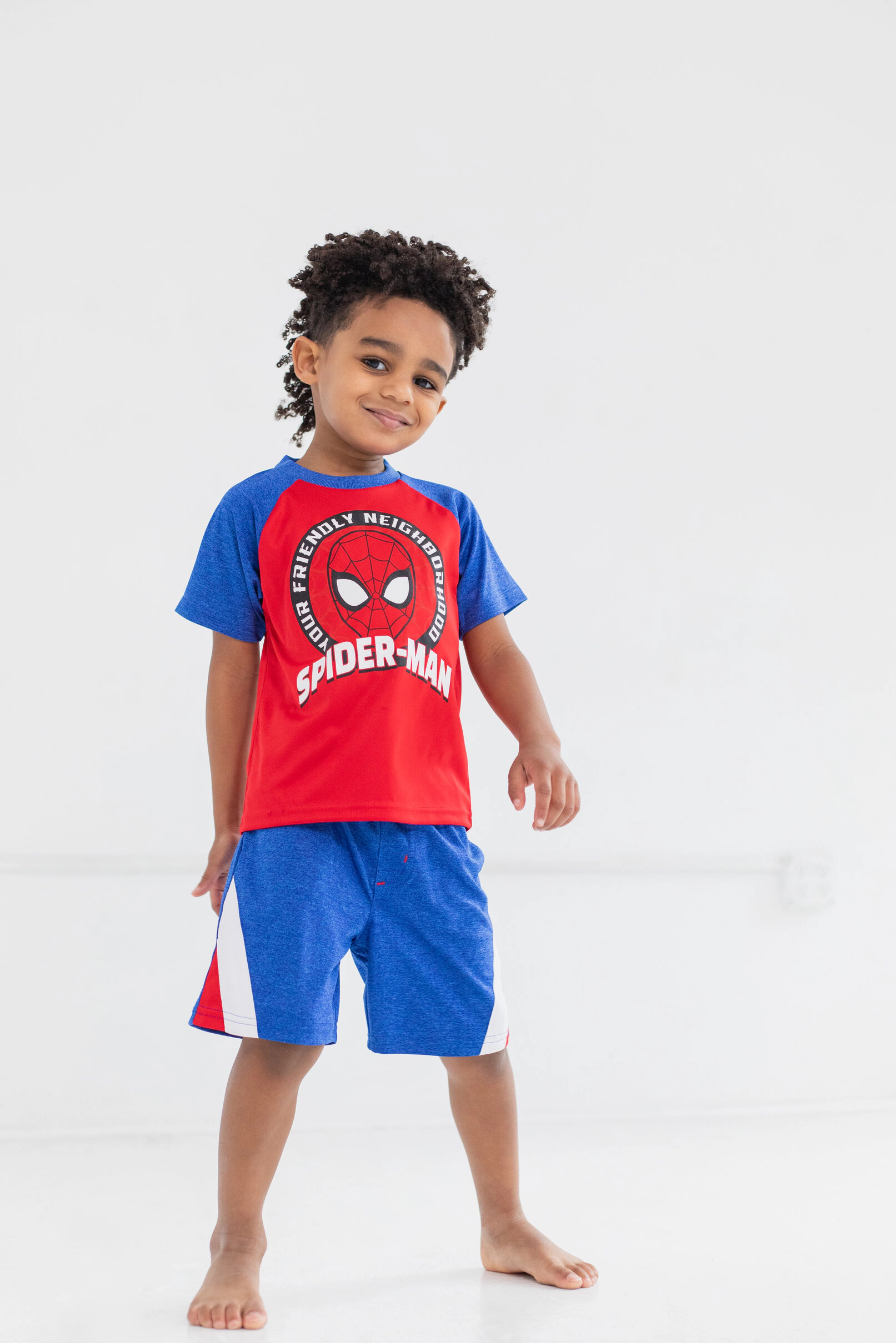 Marvel Spider-Man Boys' Athletic 3-Piece Tee Tank and Shorts Set