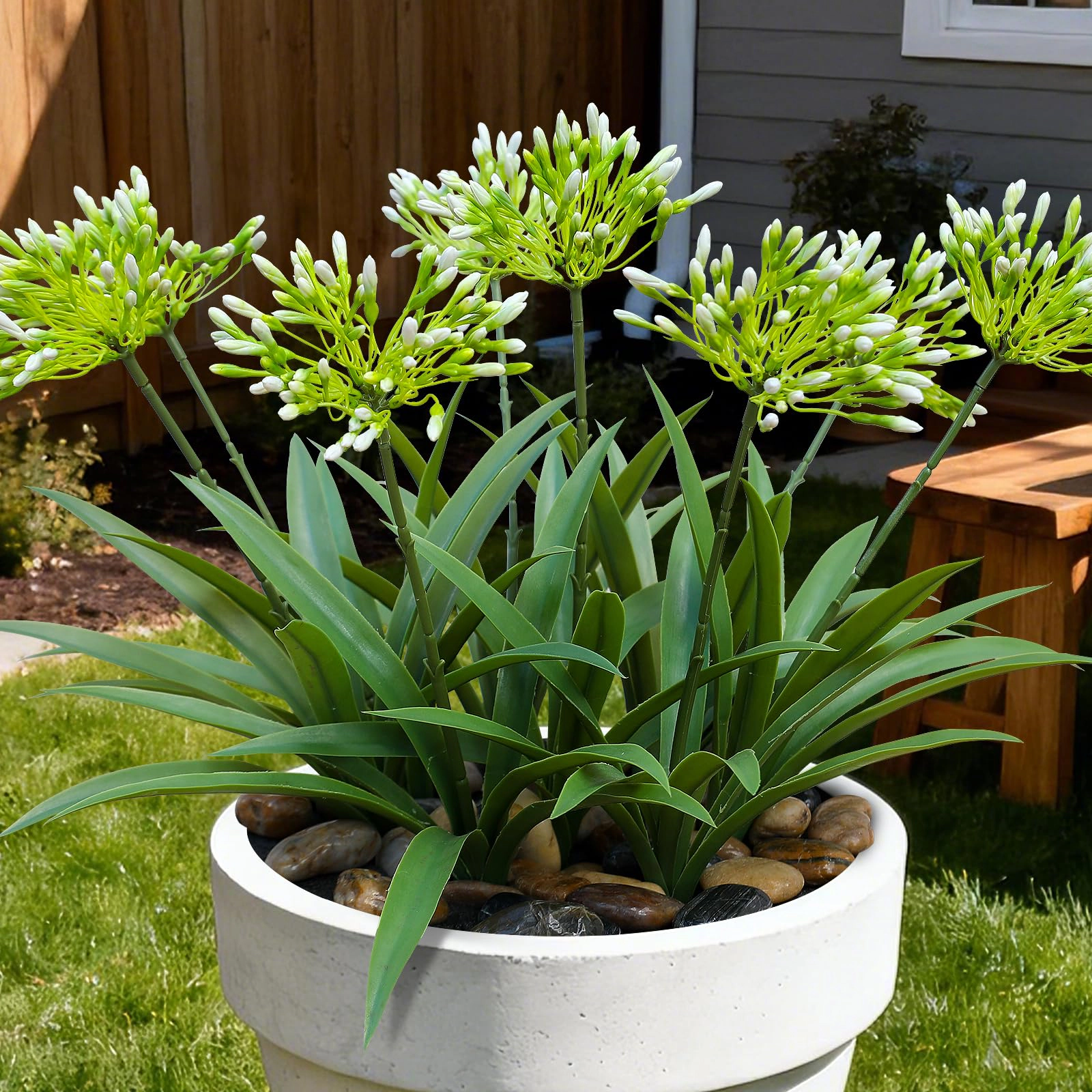 PUPWE Artificial Outdoor Plants Large Planter Decor