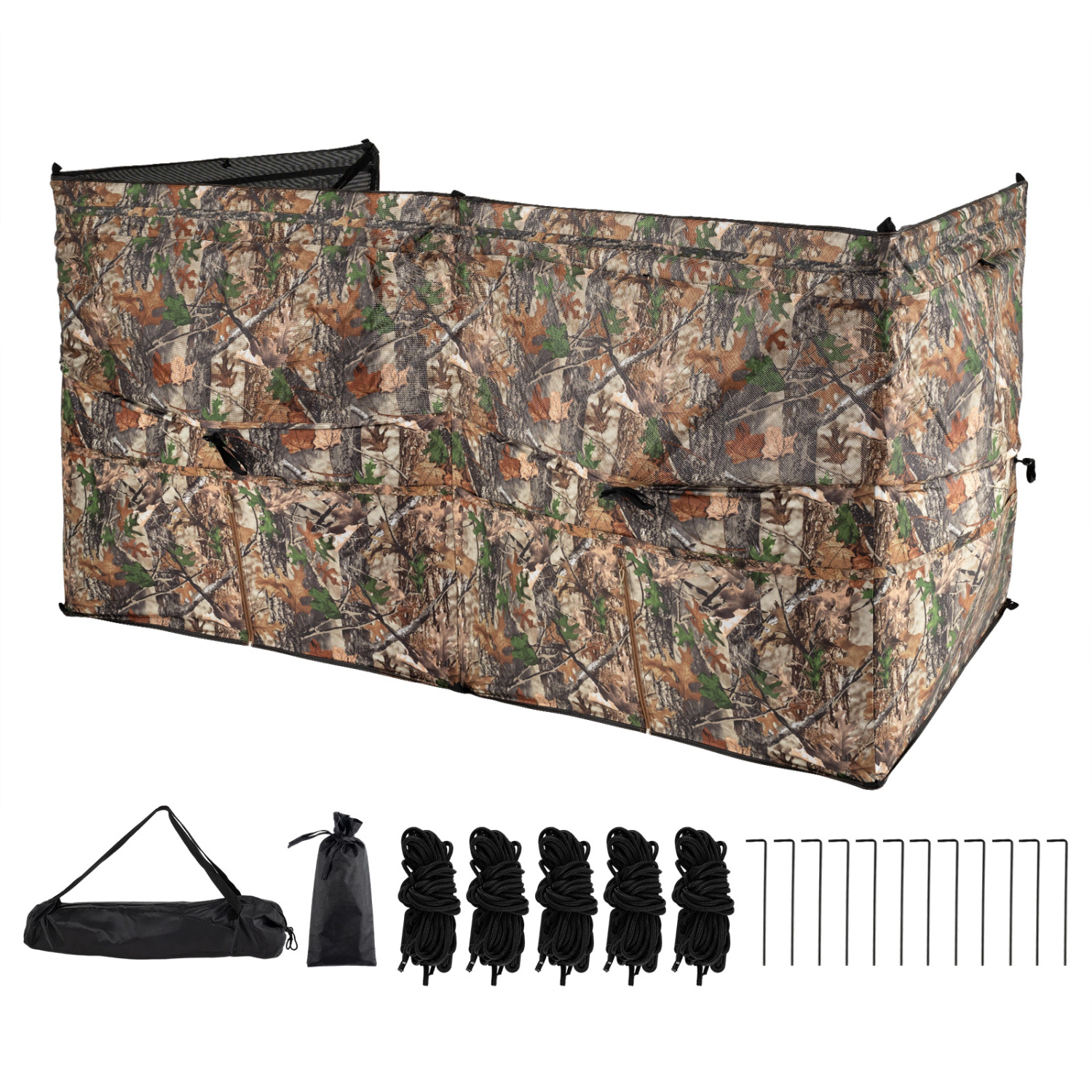 LJG See-Through Hunting Blind Panel with Dog Door Pop up Waterflow Blind for 1-3 People