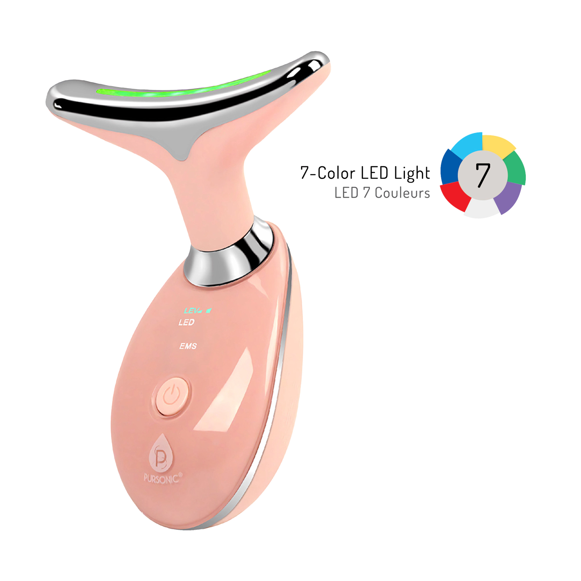Pursonic Women’s Anti-Aging Skincare Set: 7-in-1 LED Therapy Wand & 5-in-1 Skin Roller Massager
