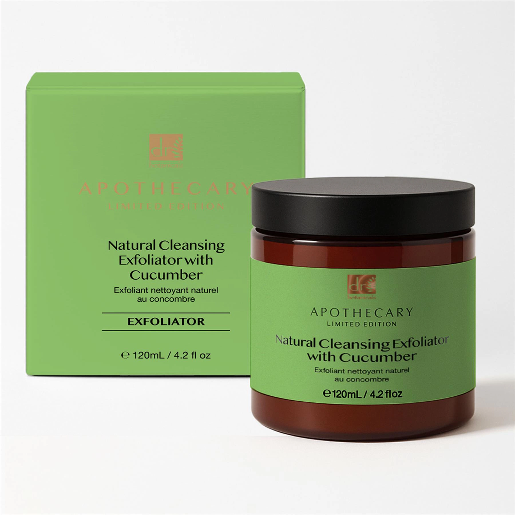 Dr Botanicals Natural Cleansing Exfoliator with Cucumber 120ml