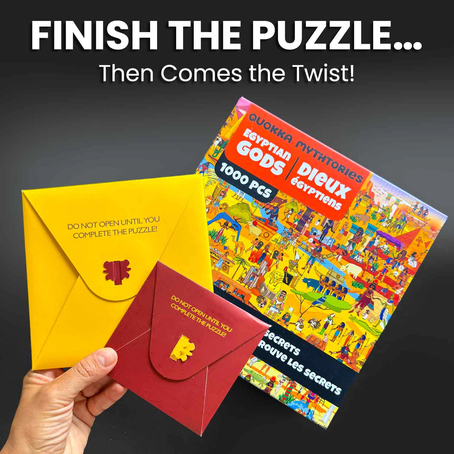 QUOKKA 1000-Piece Jigsaw Puzzles for Adults – Egyptian Gods, Greek Gods and Norse Premium Box, Extra Fun Challenges