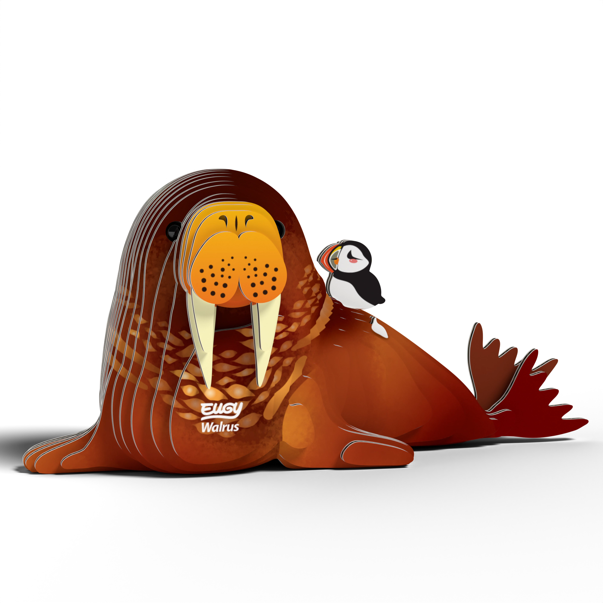 EUGY Walrus 3D Puzzle - contains 28 puzzle pieces