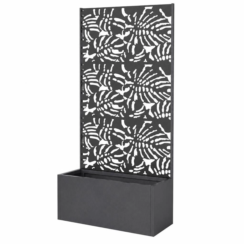 WOW PIONEER Tall Vertical Metal Planter Privacy Screen for Patio Balcony Garden Indoor Outdoor