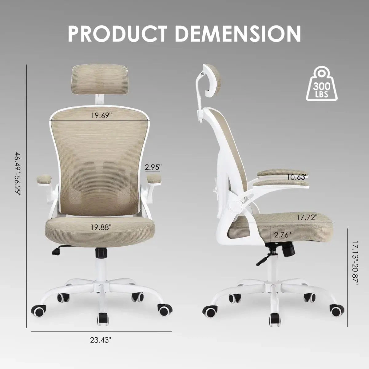 Platinum-Level Office Chairs High Back Ergonomic Office Desk Chair with Adjustable Lumbar Support