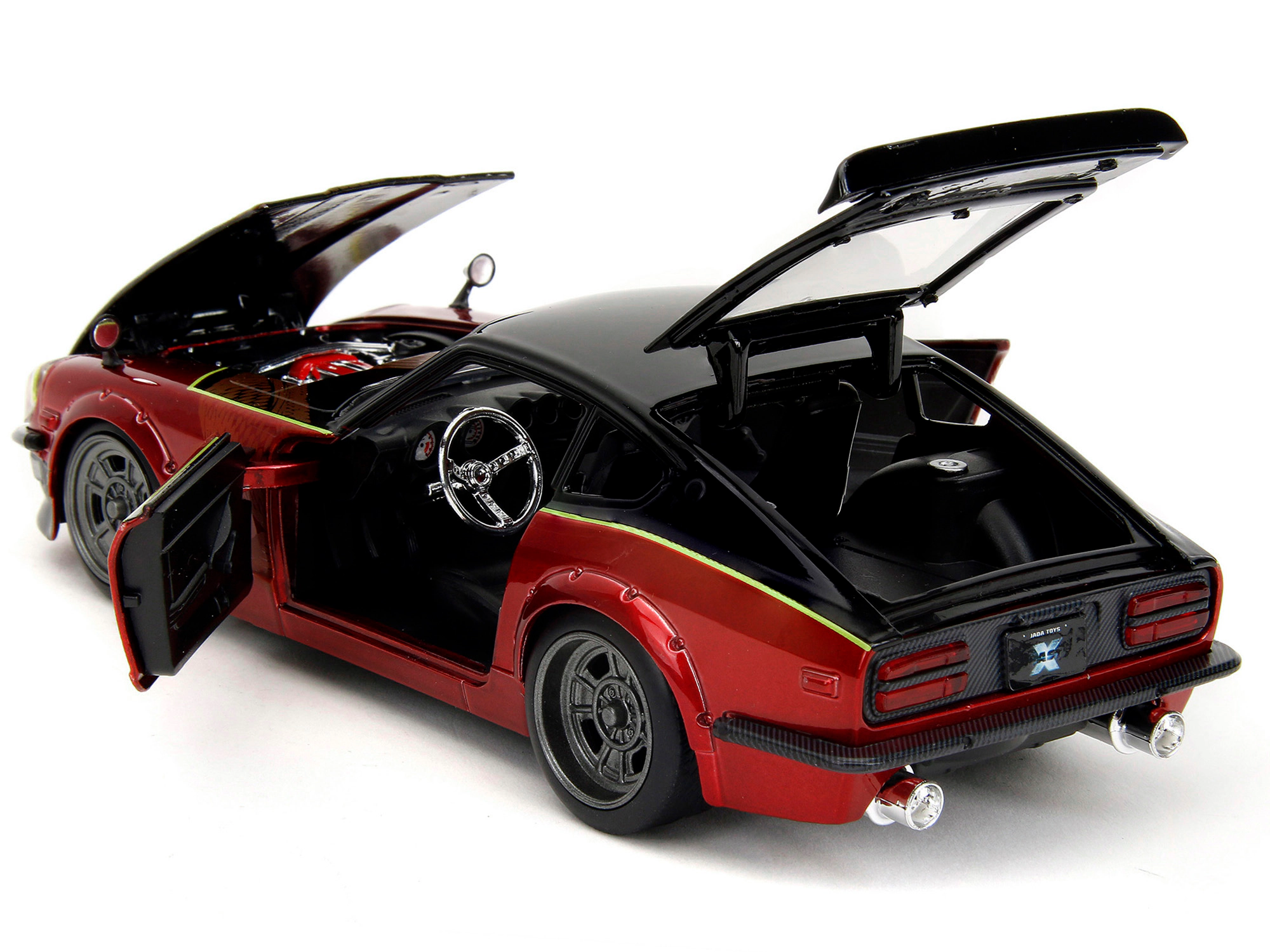 Jada 1972 Datsun 240Z Black and Red Metallic with Graphics "Fast X" (2023) Movie "Fast & Furious" Series 1/24