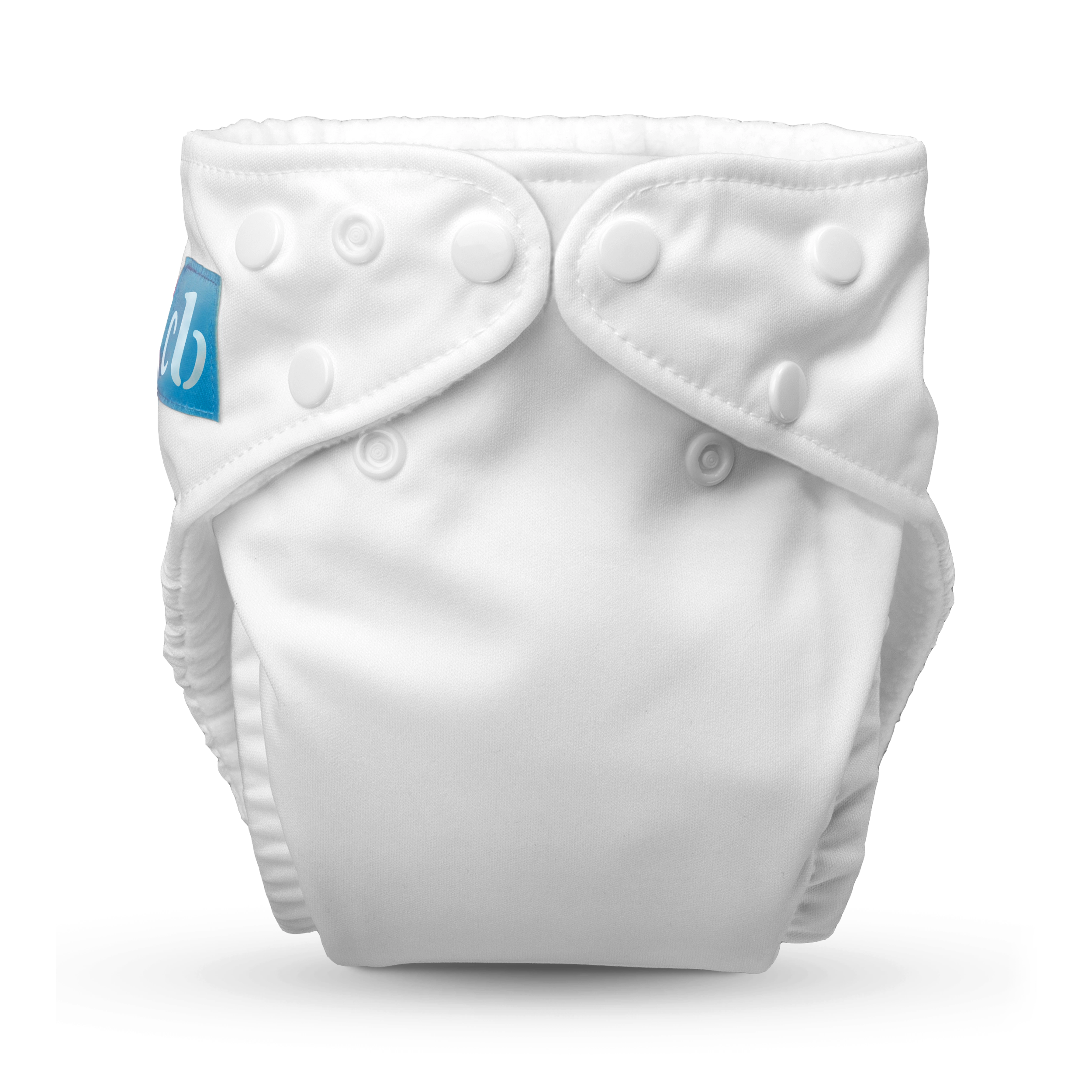 Charlie Banana One-Size Reusable Cloth Diaper with Fleece Lining - White, Includes Deluxe Insert