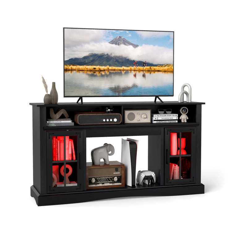 Hivvago Tv Stand With Led Lights And Remote Control