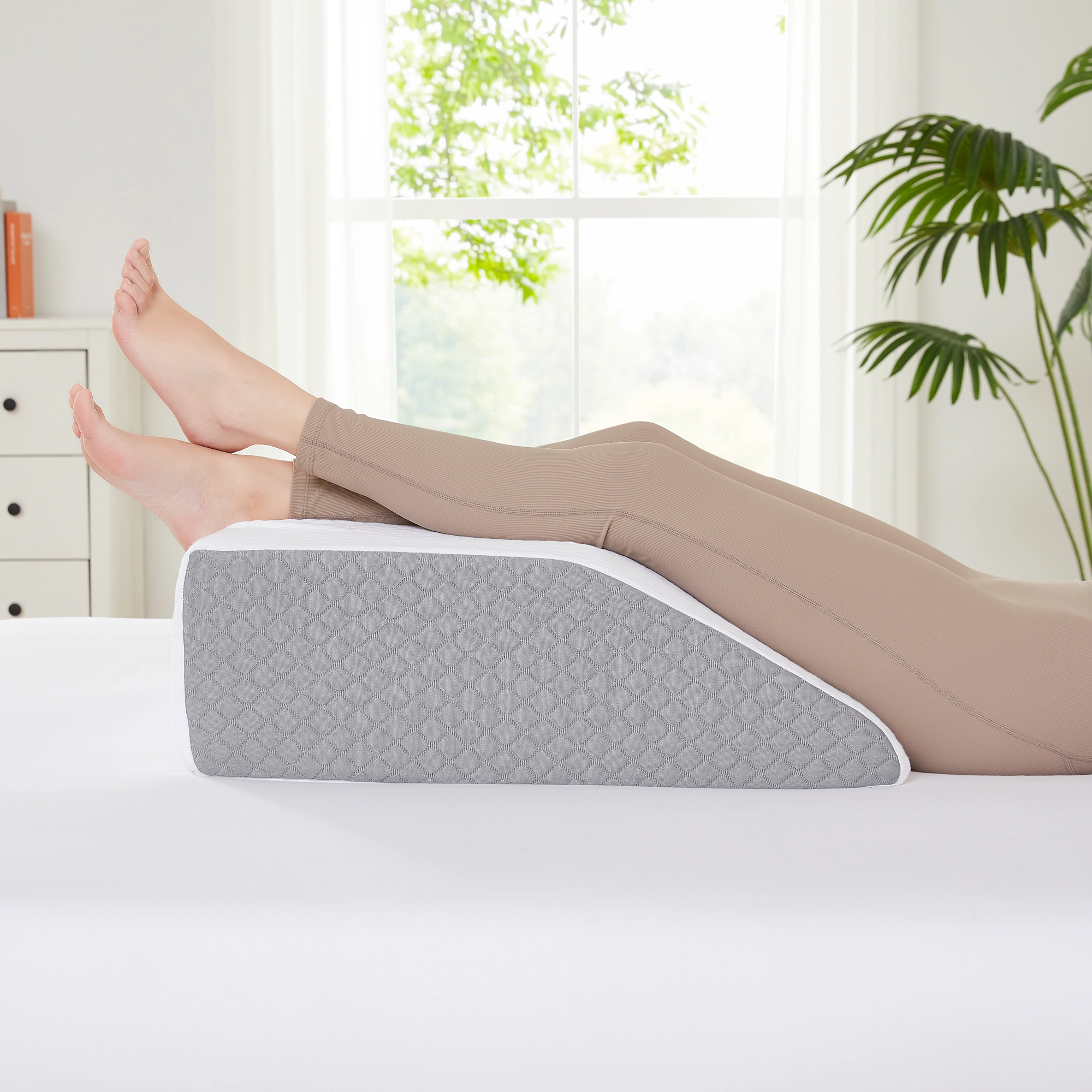 Sweet Home Collection Leg Elevated Support Wedge Pillow with High Density Foam