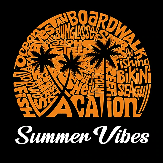 LA Pop Art Boy's Word Art Sweatshirt - Summer Vibes