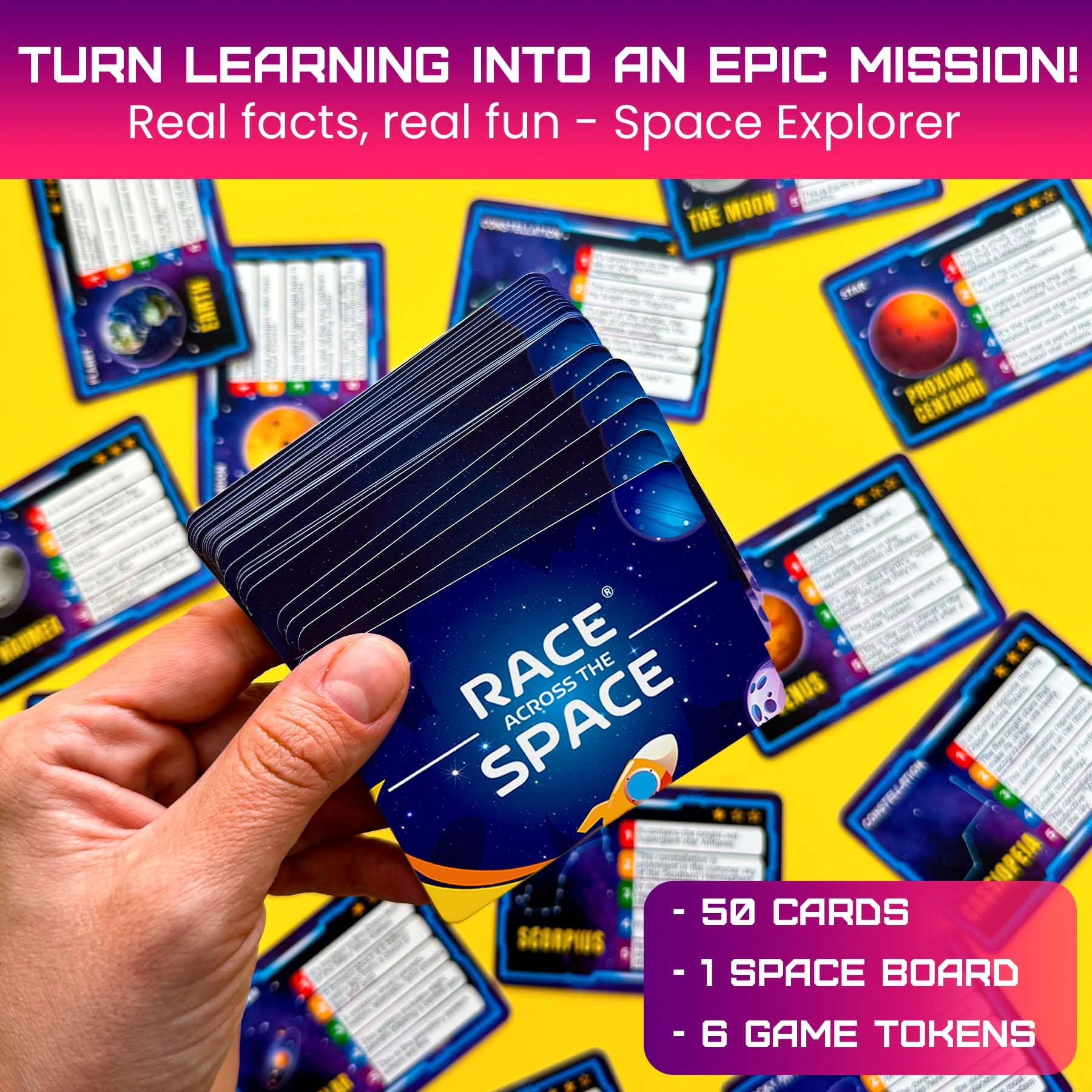 QUOKKA Educational Board Games for Kids & Families, Geography, Space USA Learning Activities