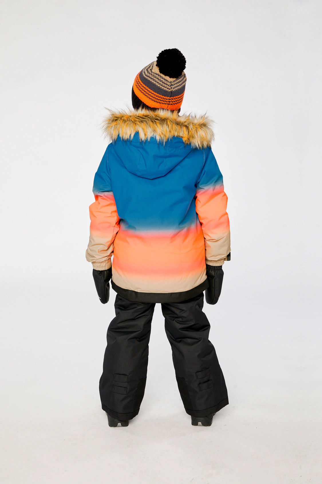 Deux par Boys Gradient Two Piece Play Snowsuit with Hooded Jacket and Snow Pants