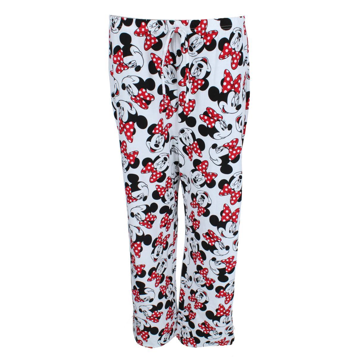 Jerry Leigh Women's Minnie Mouse Bow Toss Soft Pants