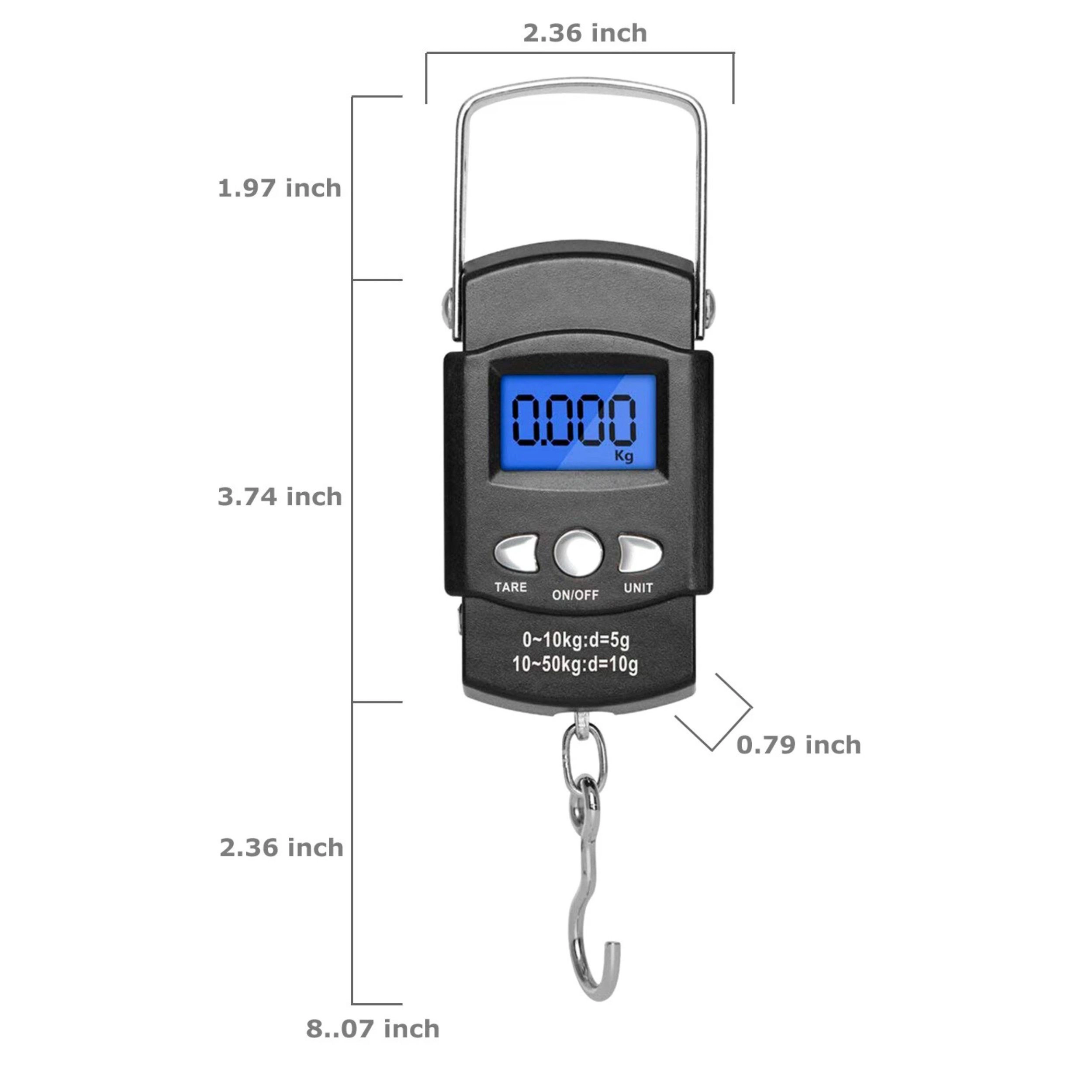 Home Collection LCD Digital Hanging Scale 50kg Fishing & Luggage Weight Scale