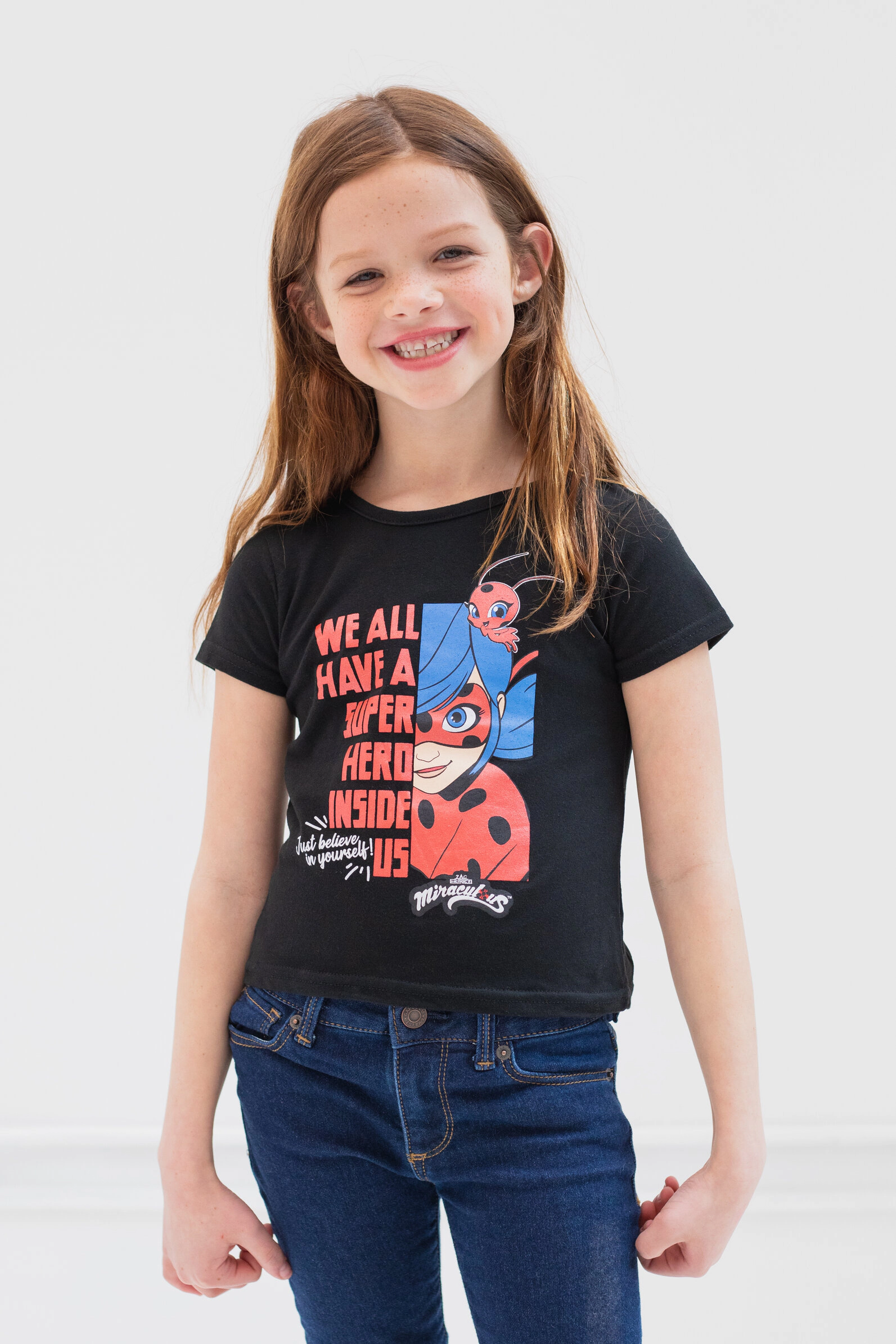 Miraculous Ladybug Girls' 2-Pack Short Sleeve T-Shirts