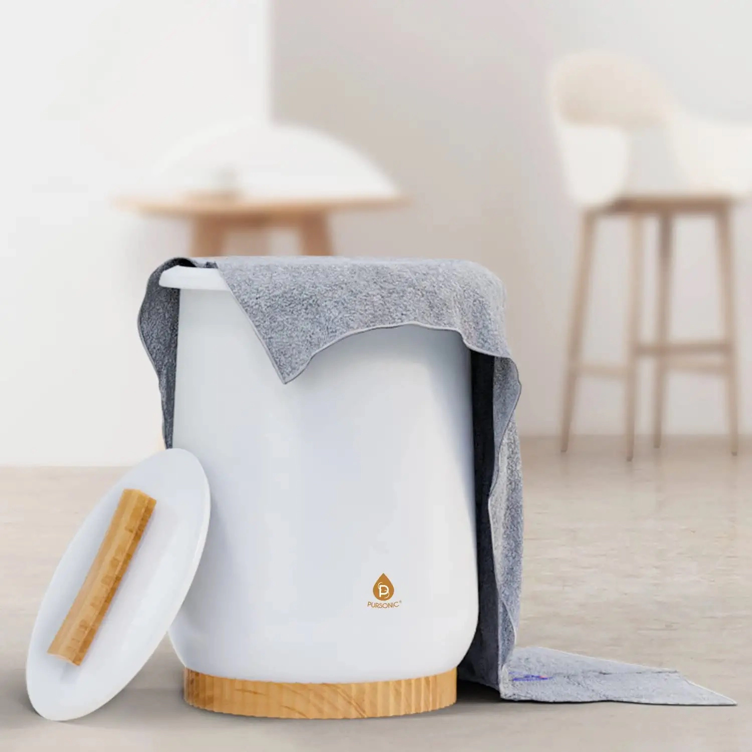 Pursonic Unisex Luxury Heated Towel & Blanket Warmer Bucket Style Spa Warmer